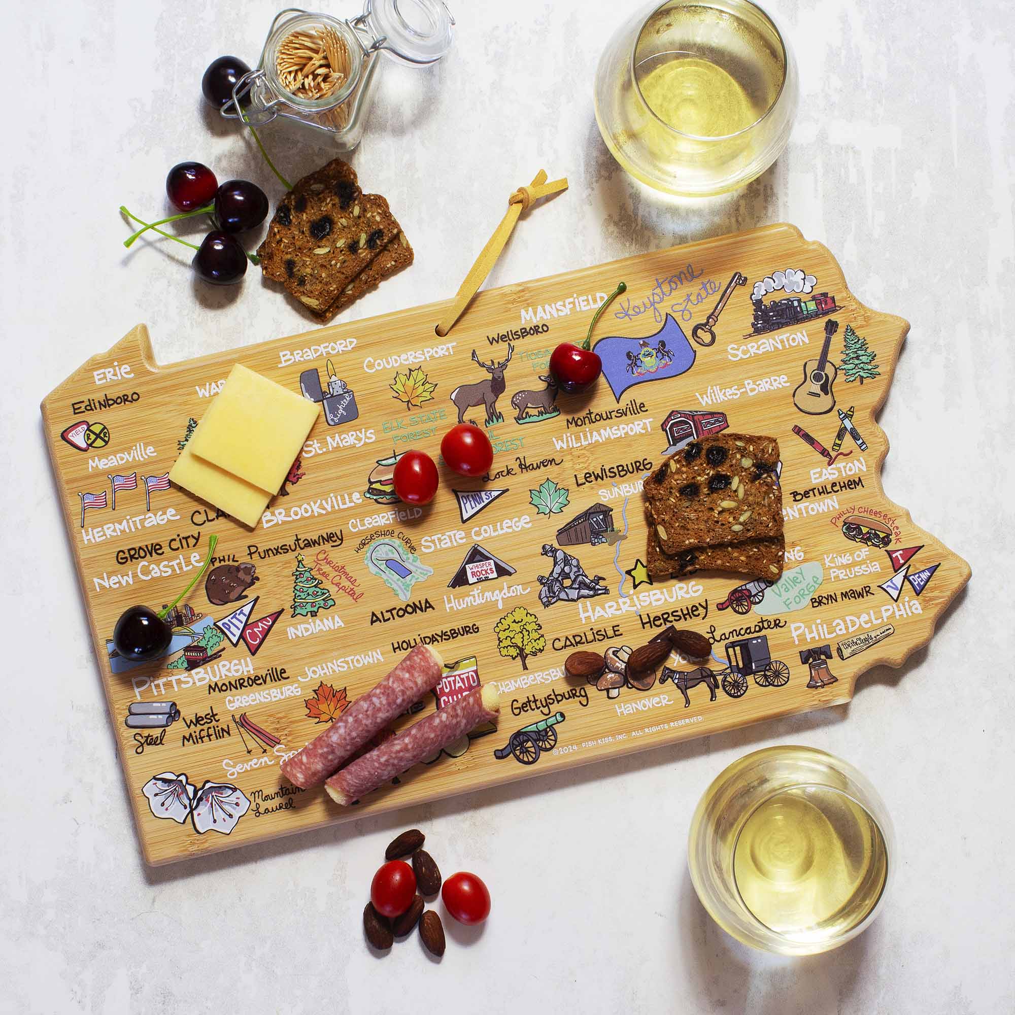 totally-bamboo-pennsylvania-cutting-board-with-artwork-by-fish-kiss image 2