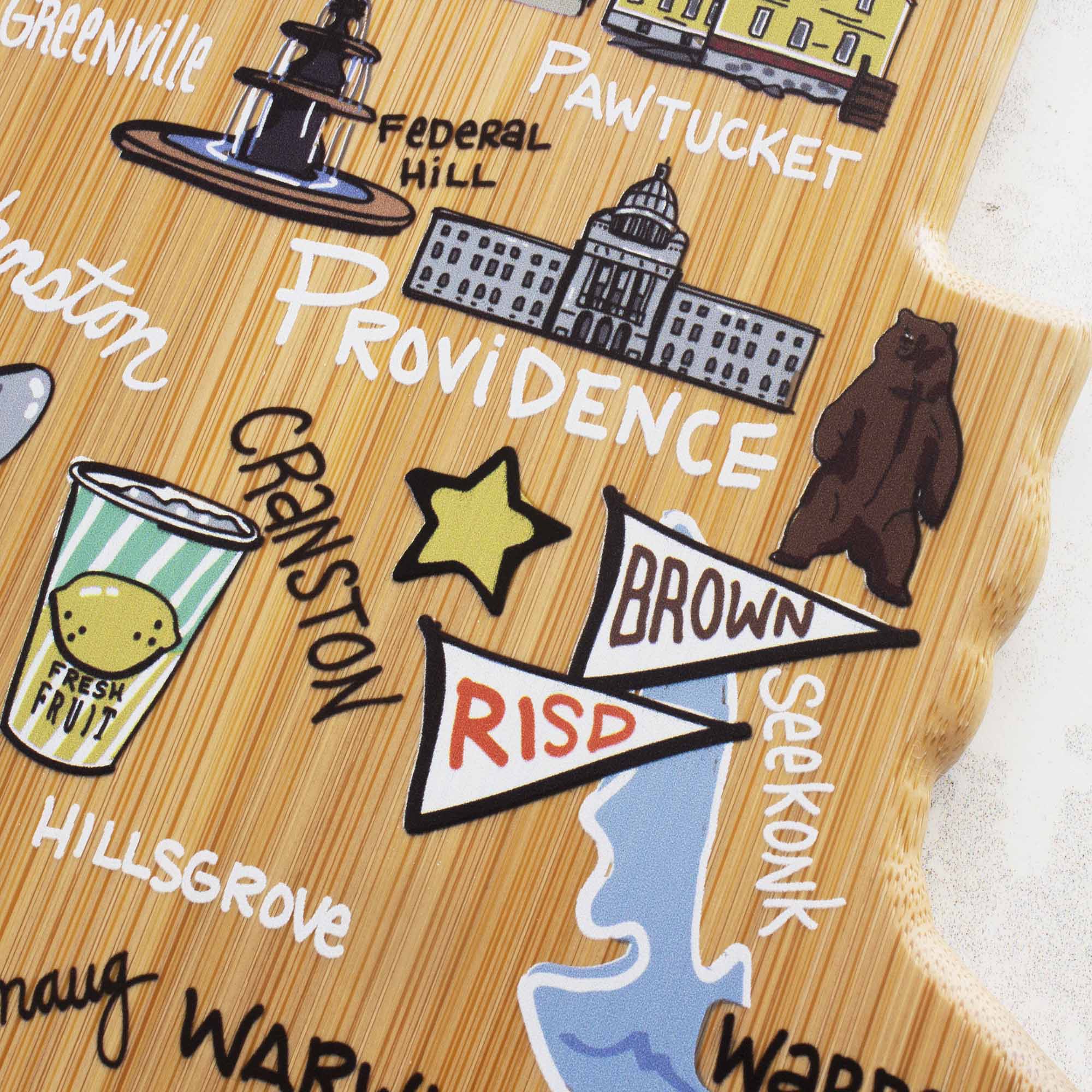 totally-bamboo-rhode-island-state-shaped-cutting-board-with-artwork-by-fish-kiss image 5