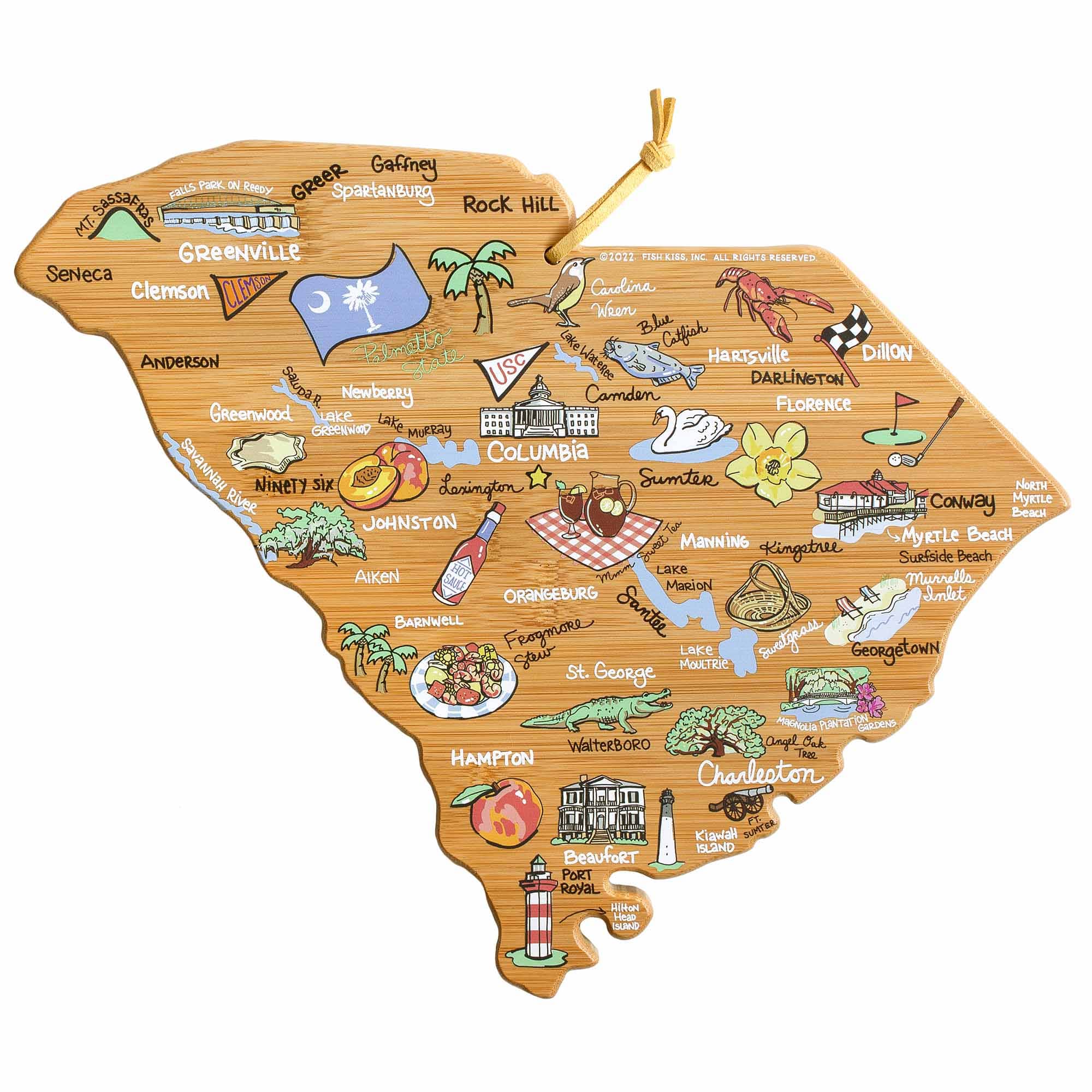 totally-bamboo-south-carolina-cutting-board-with-artwork-by-fish-kiss image 1