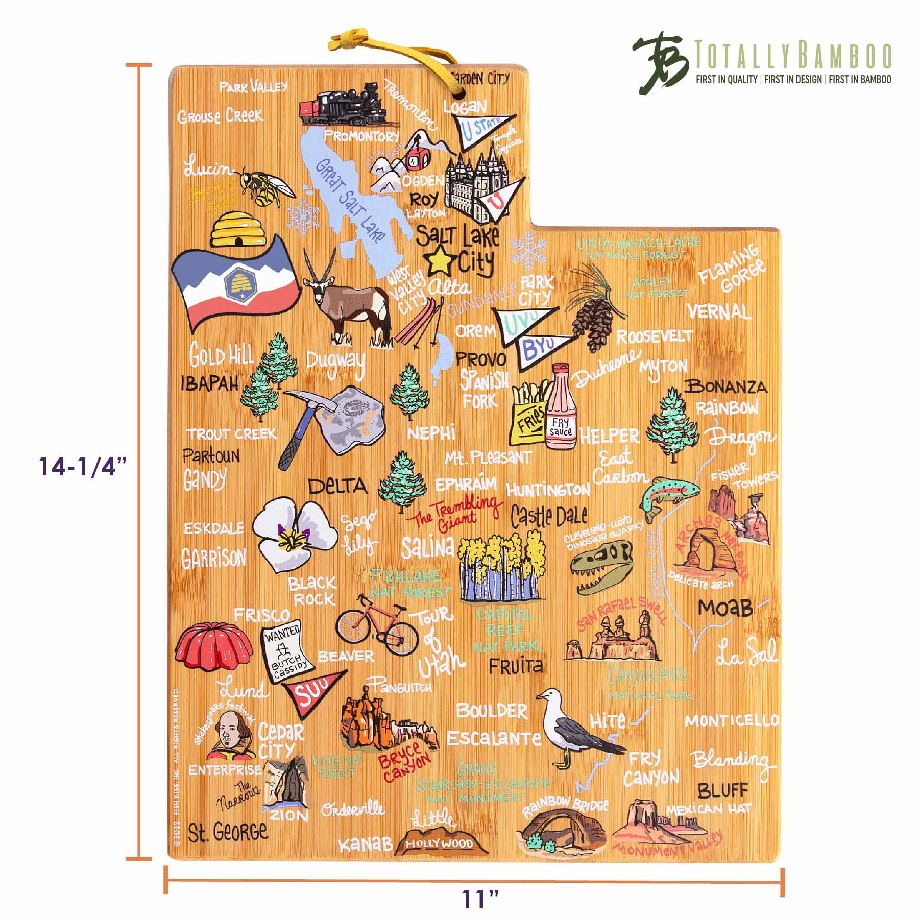 totally-bamboo-utah-cutting-board-with-artwork-by-fish-kiss image 8