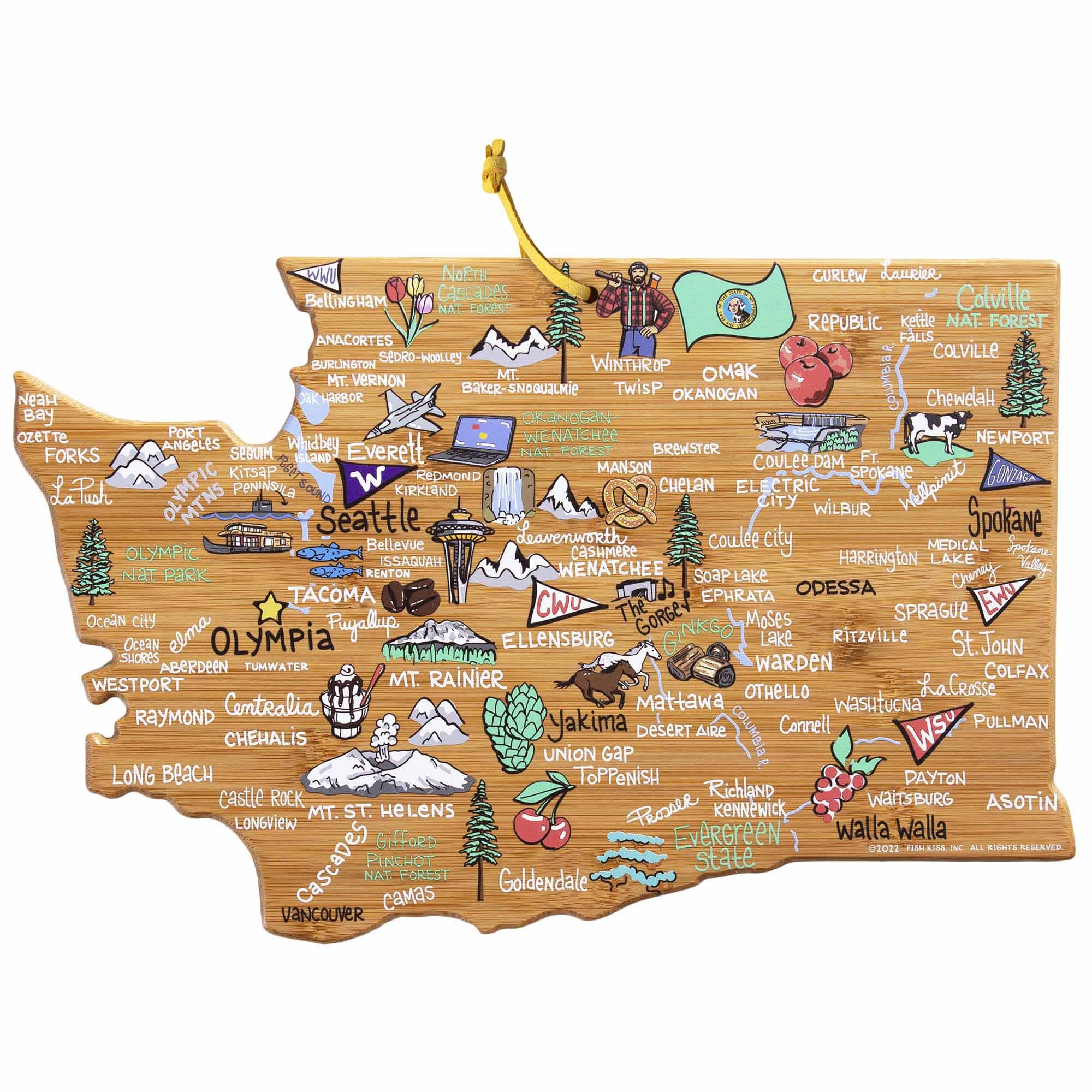 totally-bamboo-washington-cutting-board-with-artwork-by-fish-kiss-state-shaped-b image 1