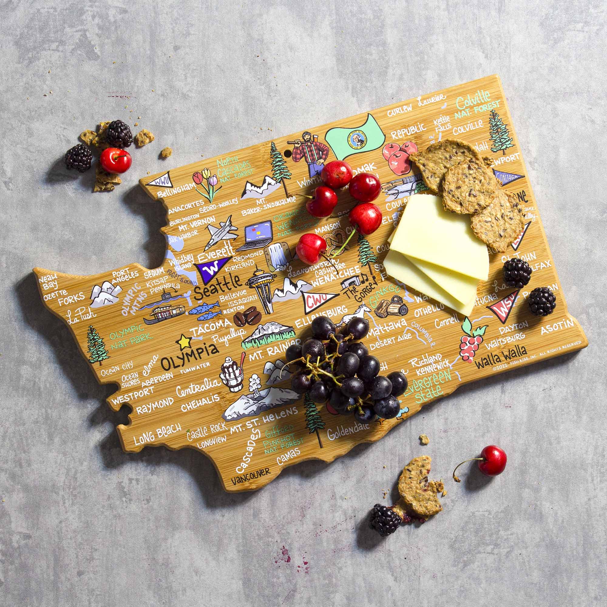 totally-bamboo-washington-cutting-board-with-artwork-by-fish-kiss-state-shaped-b image 2