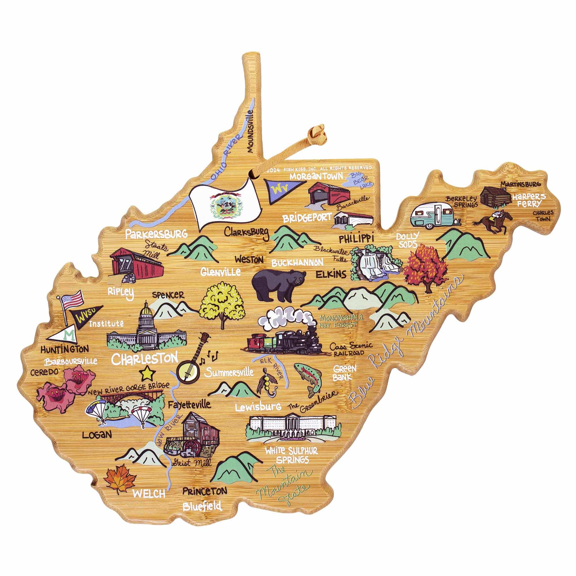 totally-bamboo-west-virginia-cutting-board-with-artwork-by-fish-kiss image 1