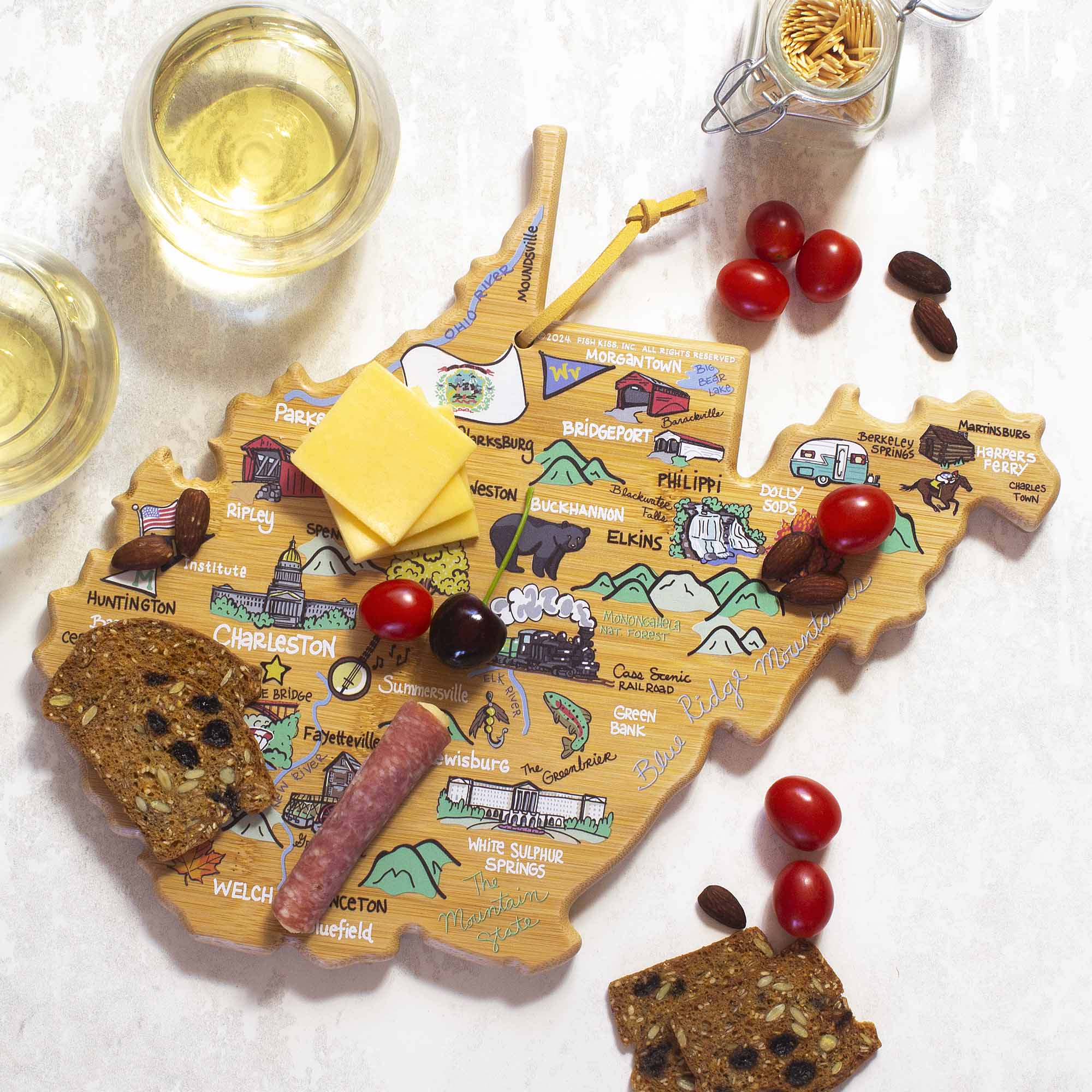 totally-bamboo-west-virginia-cutting-board-with-artwork-by-fish-kiss image 2