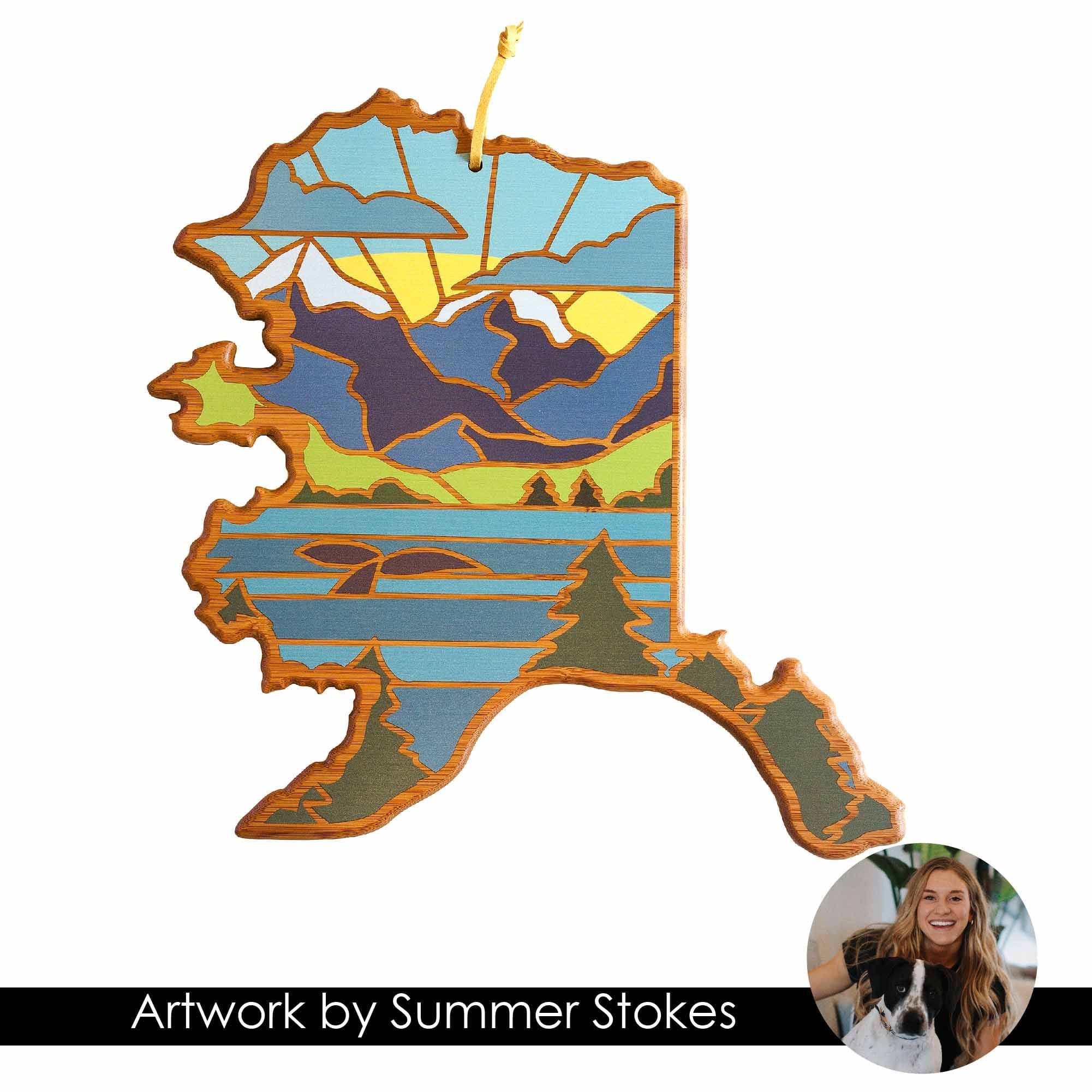 totally-bamboo-alaska-state-shaped-cutting-board-with-summer-stokes-artwork-bamb image 7