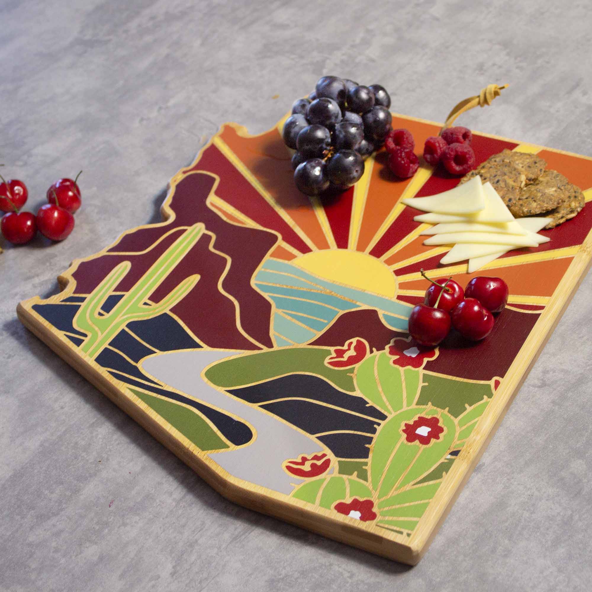 totally-bamboo-arizona-state-shaped-cutting-board-with-summer-stokes-artwork image 3