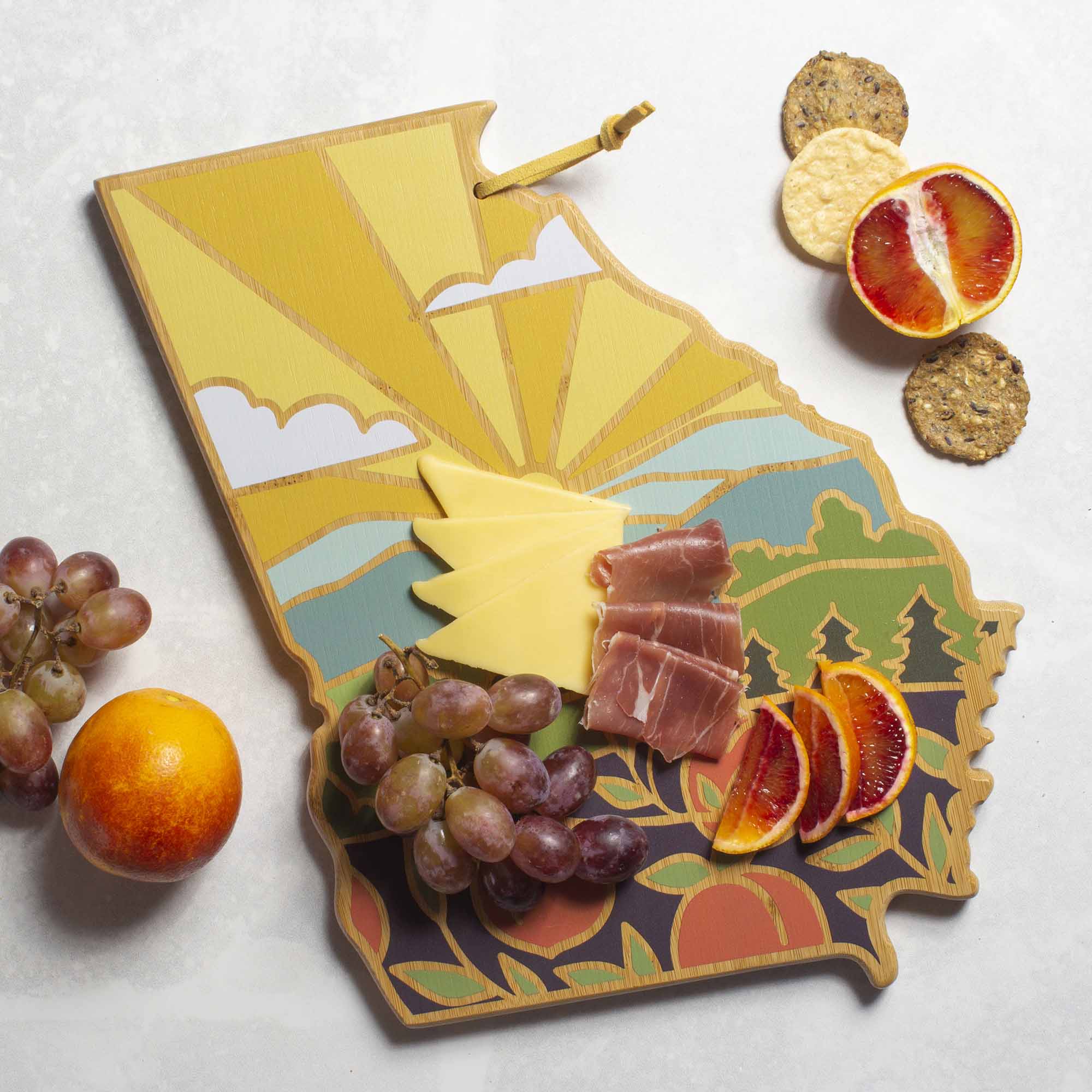 totally-bamboo-georgia-cutting-board-with-artwork-by-summer-stokes image 2