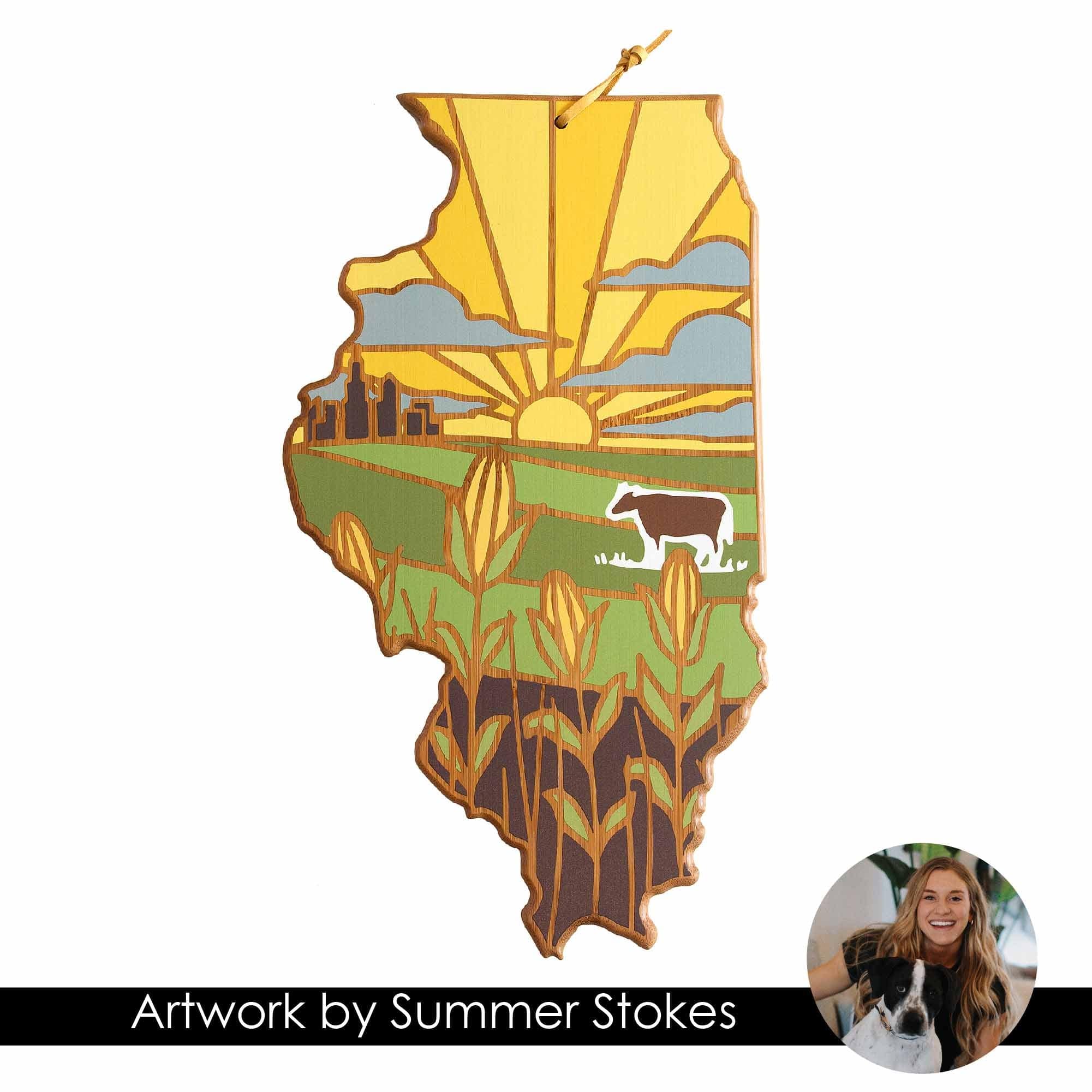 totally-bamboo-illinois-state-shaped-cutting-board-with-summer-stokes-artwork-ba image 7