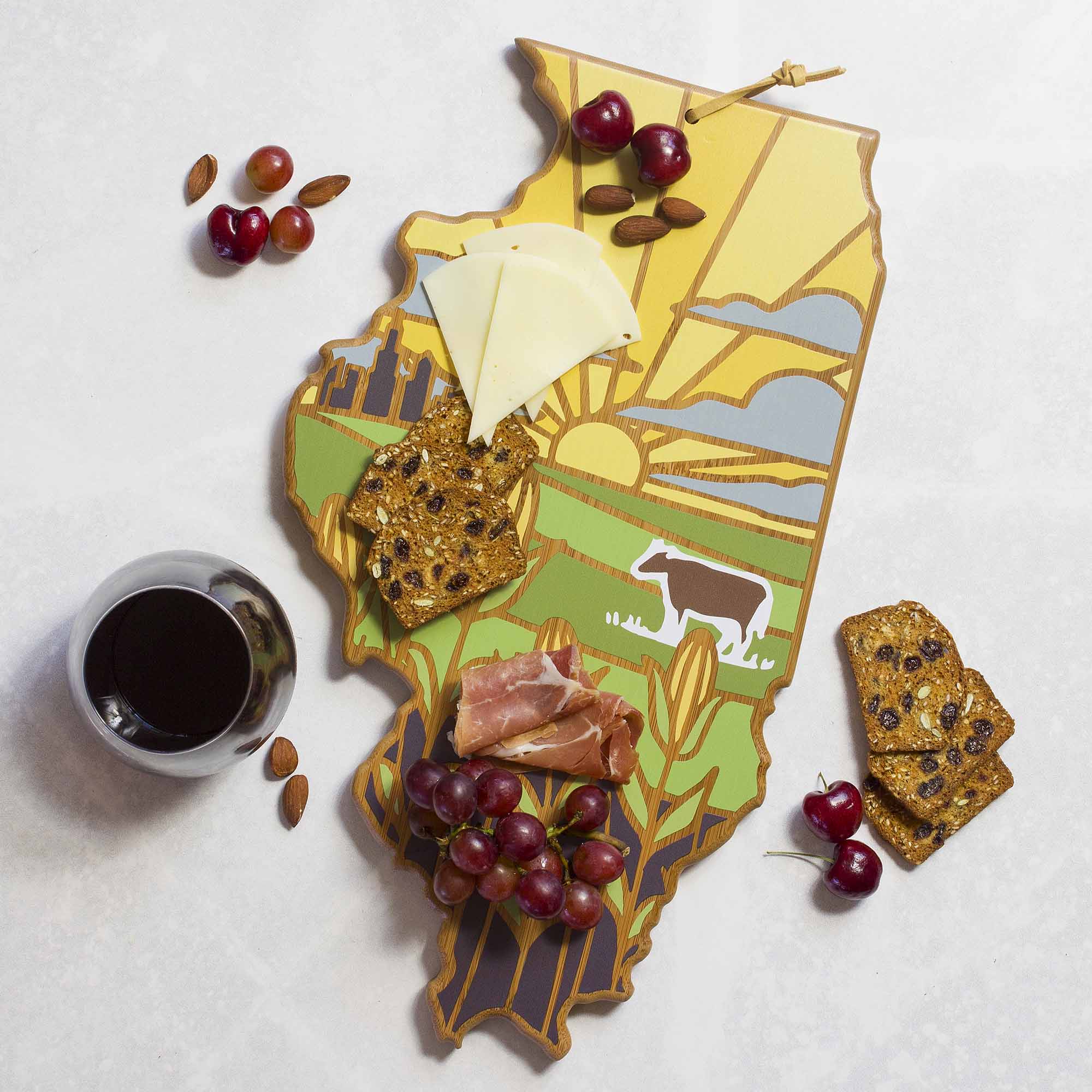 totally-bamboo-illinois-state-shaped-cutting-board-with-summer-stokes-artwork-ba image 2