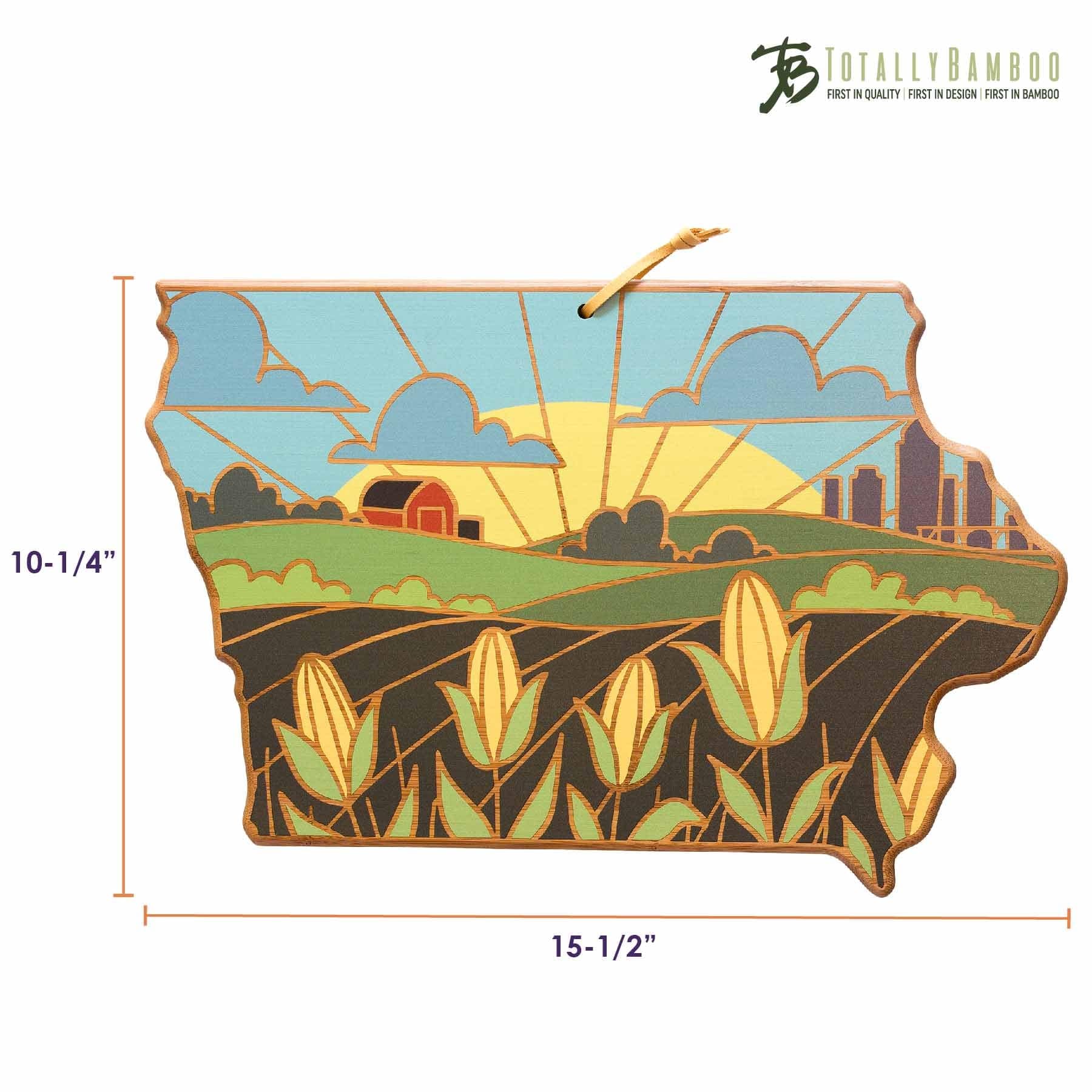 totally-bamboo-iowa-state-shaped-cutting-board-with-summer-stokes-artwork image 8
