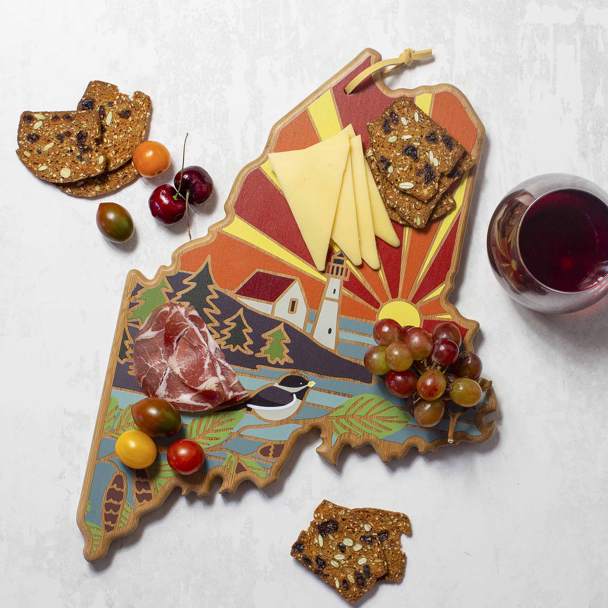 totally-bamboo-maine-cutting-board-with-artwork-by-summer-stokes image 2