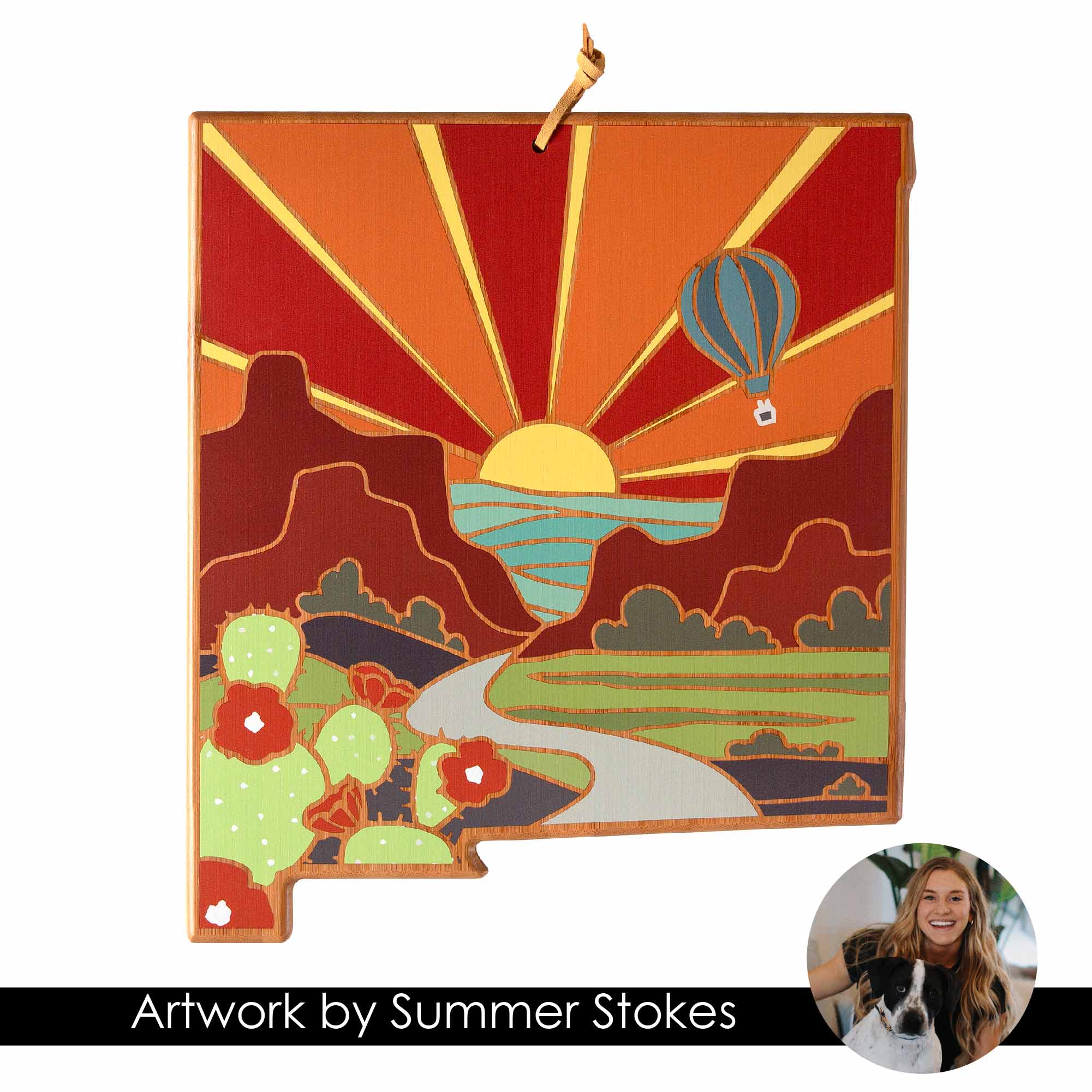 totally-bamboo-new-mexico-state-shaped-cutting-board-with-summer-stokes-artwork- image 7