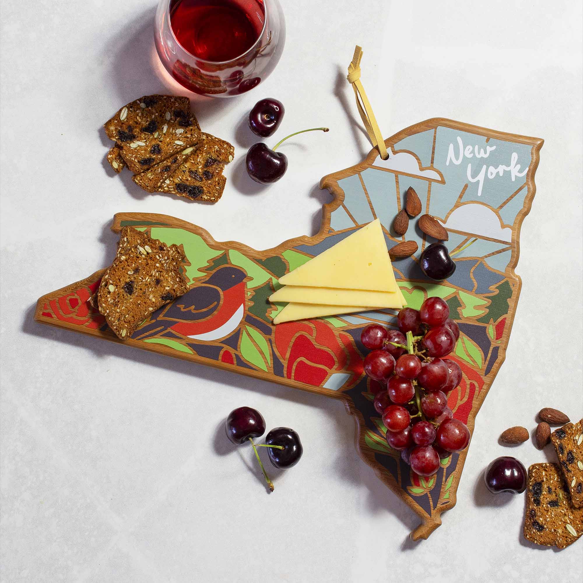 totally-bamboo-new-york-state-shaped-cutting-board-with-artwork-by-summer-stokes image 2