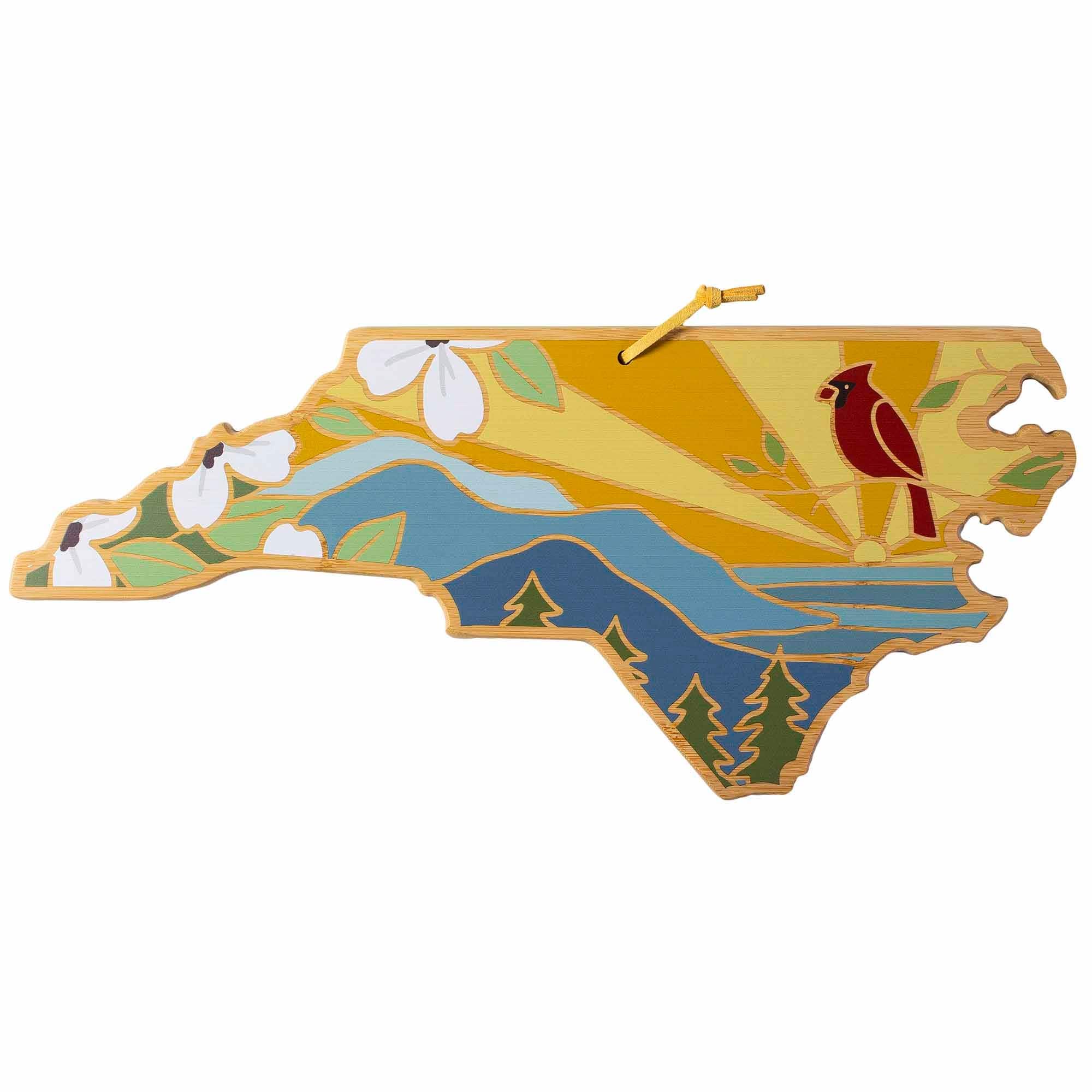totally-bamboo-north-carolina-cutting-board-with-artwork-by-summer-stokes image 1