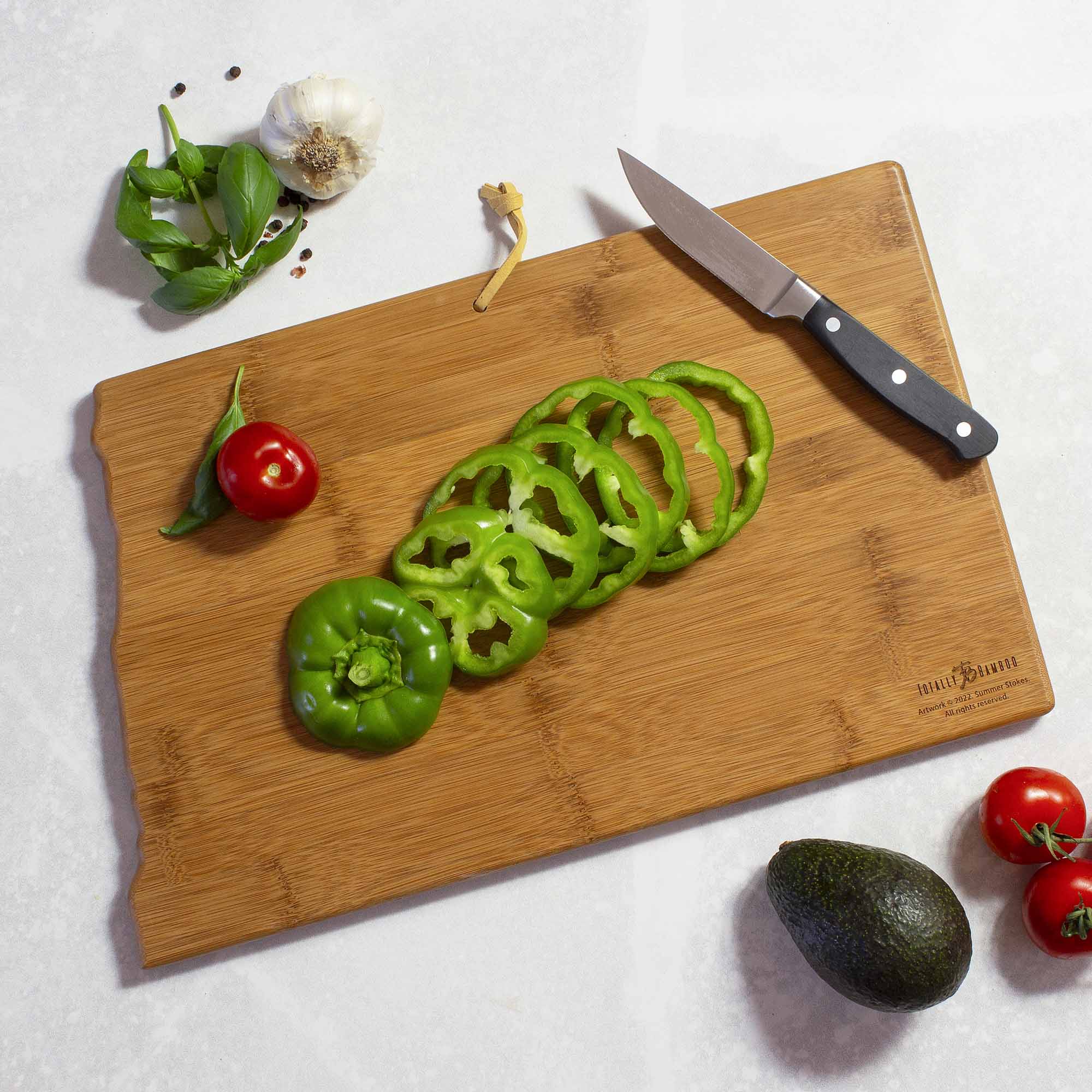 totally-bamboo-north-dakota-cutting-board-with-artwork-by-summer-stokes-state-sh image 3