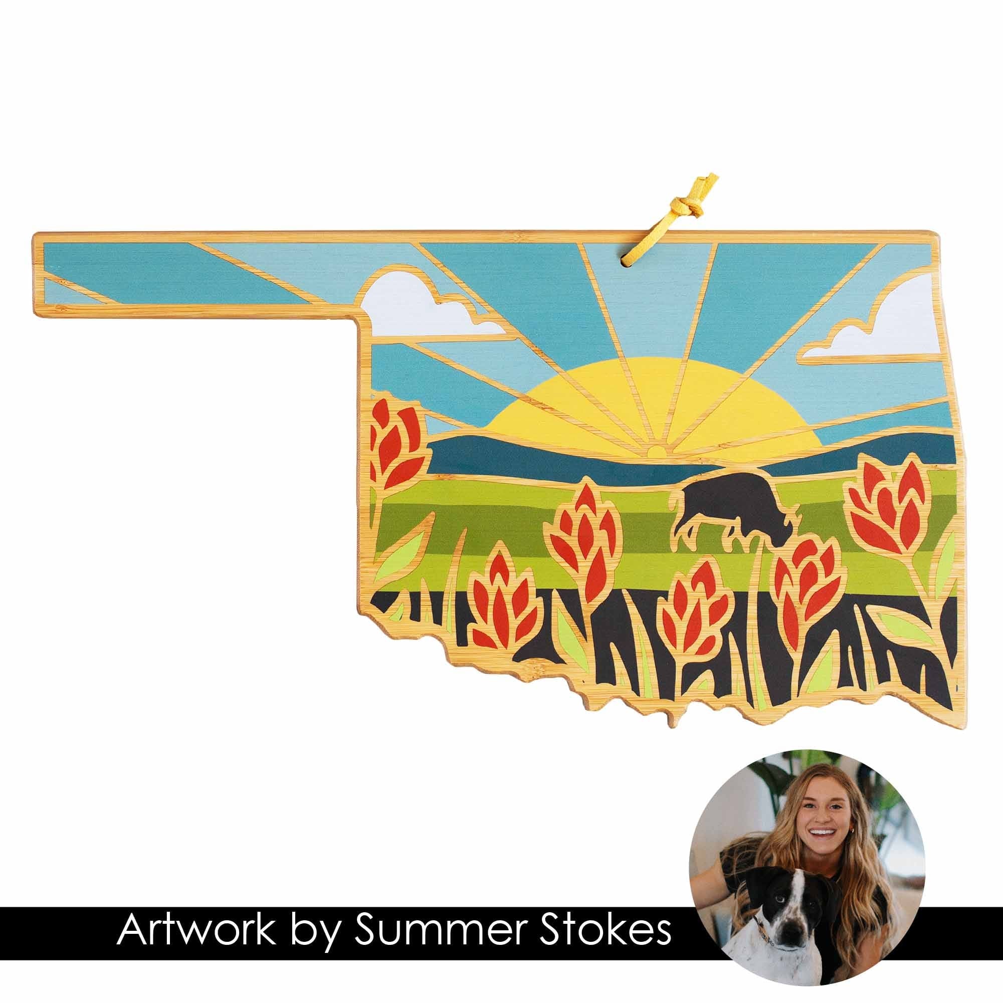 totally-bamboo-oklahoma-state-shaped-cutting-board-with-artwork-by-summer-stokes image 7