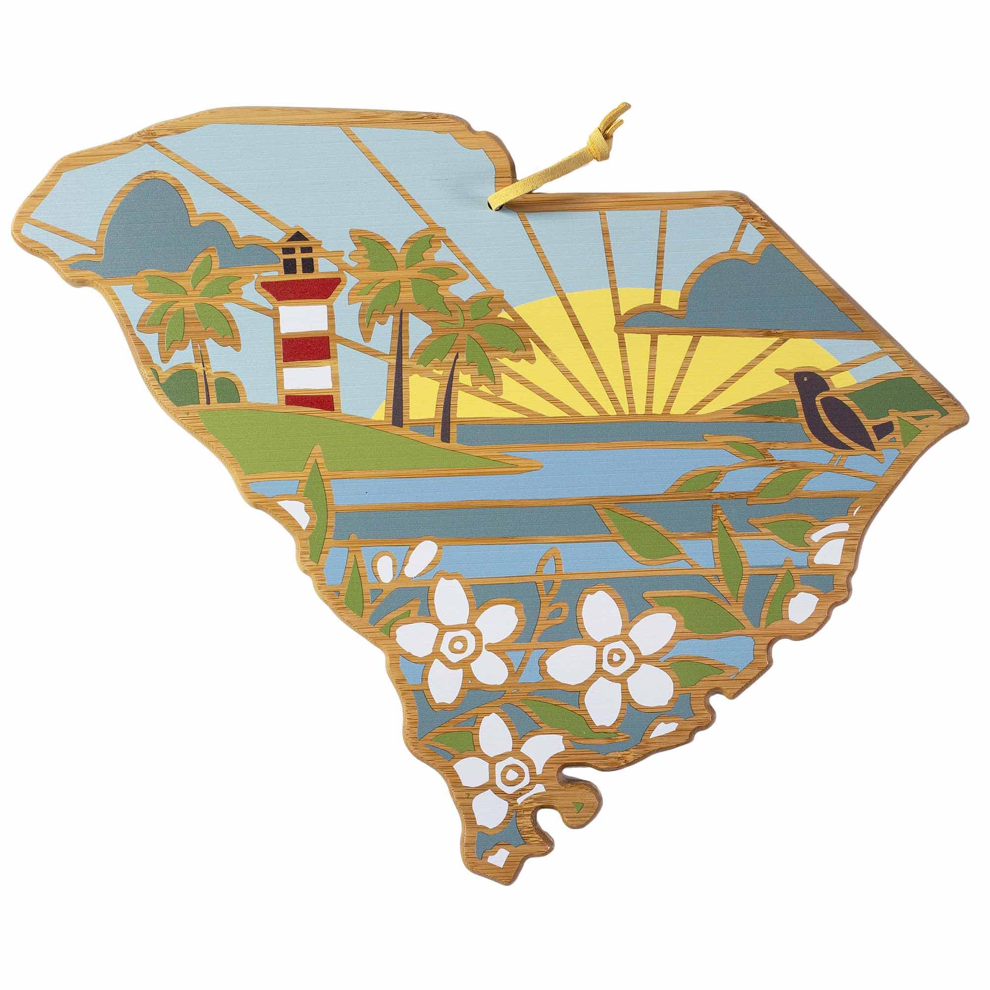 totally-bamboo-south-carolina-cutting-board-with-artwork-by-summer-stokes-state- image 1