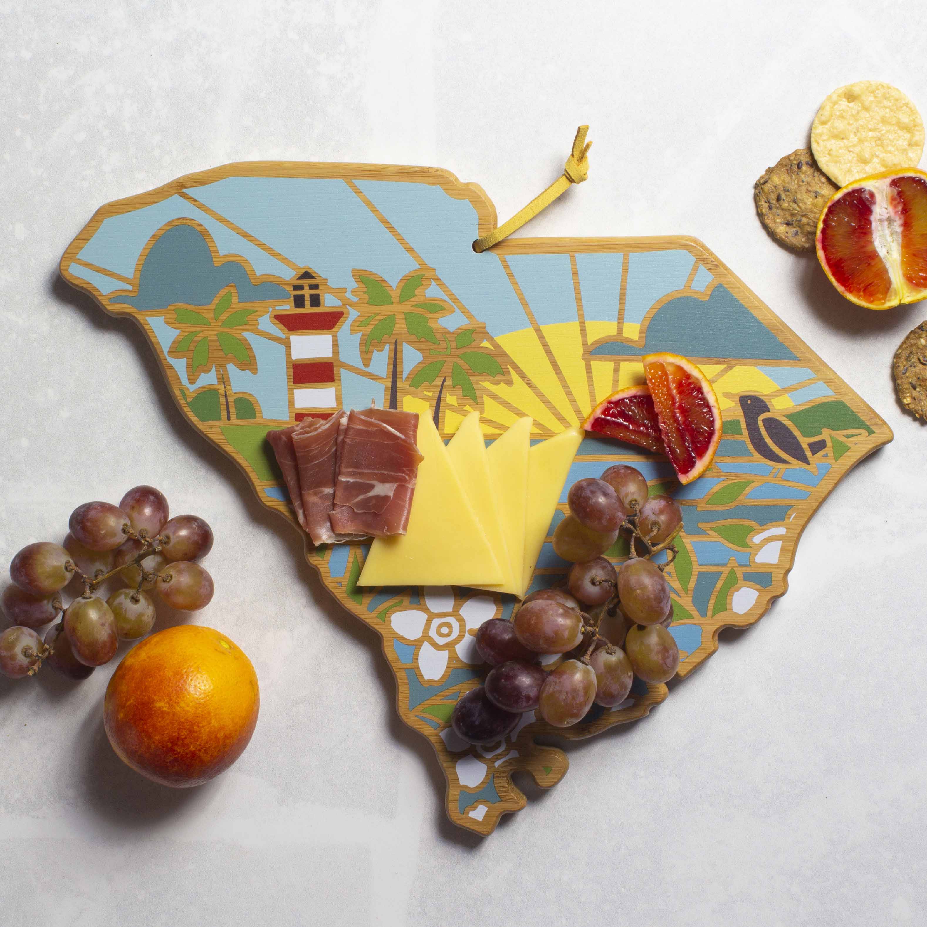 totally-bamboo-south-carolina-cutting-board-with-artwork-by-summer-stokes-state- image 2