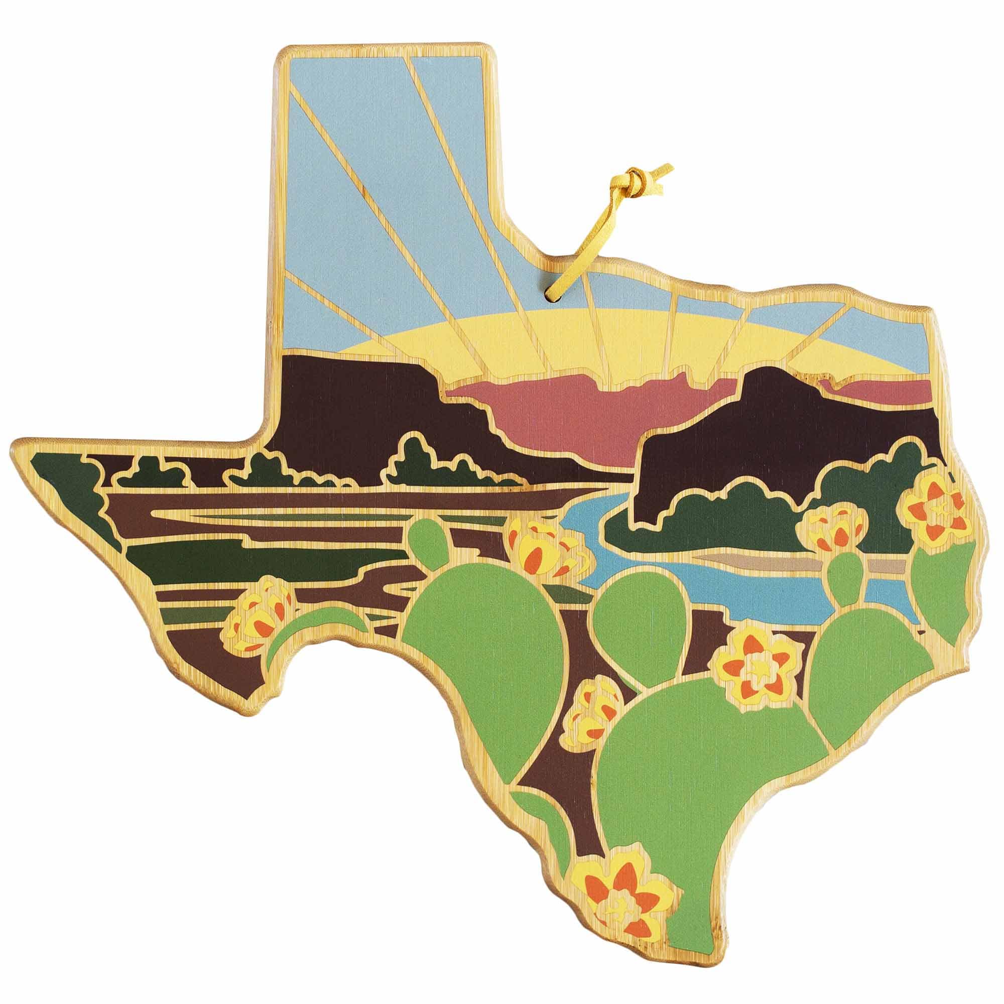 totally-bamboo-texas-cutting-board-with-artwork-by-summer-stokes image 1