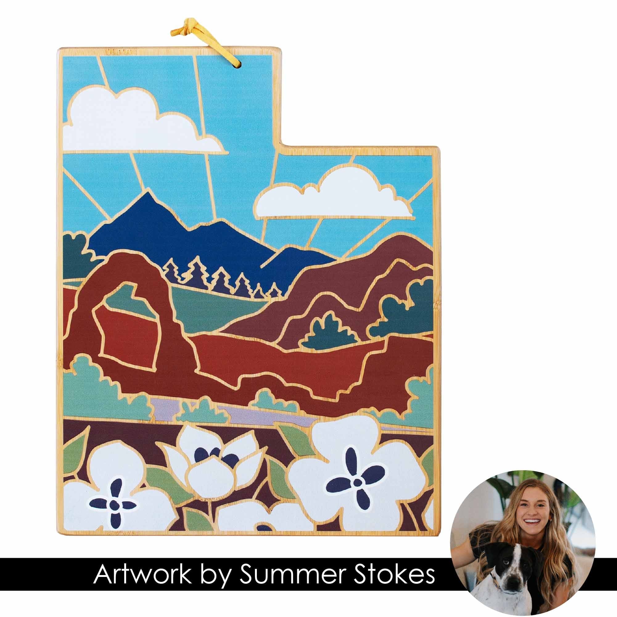 totally-bamboo-utah-cutting-board-with-artwork-by-summer-stokes image 7