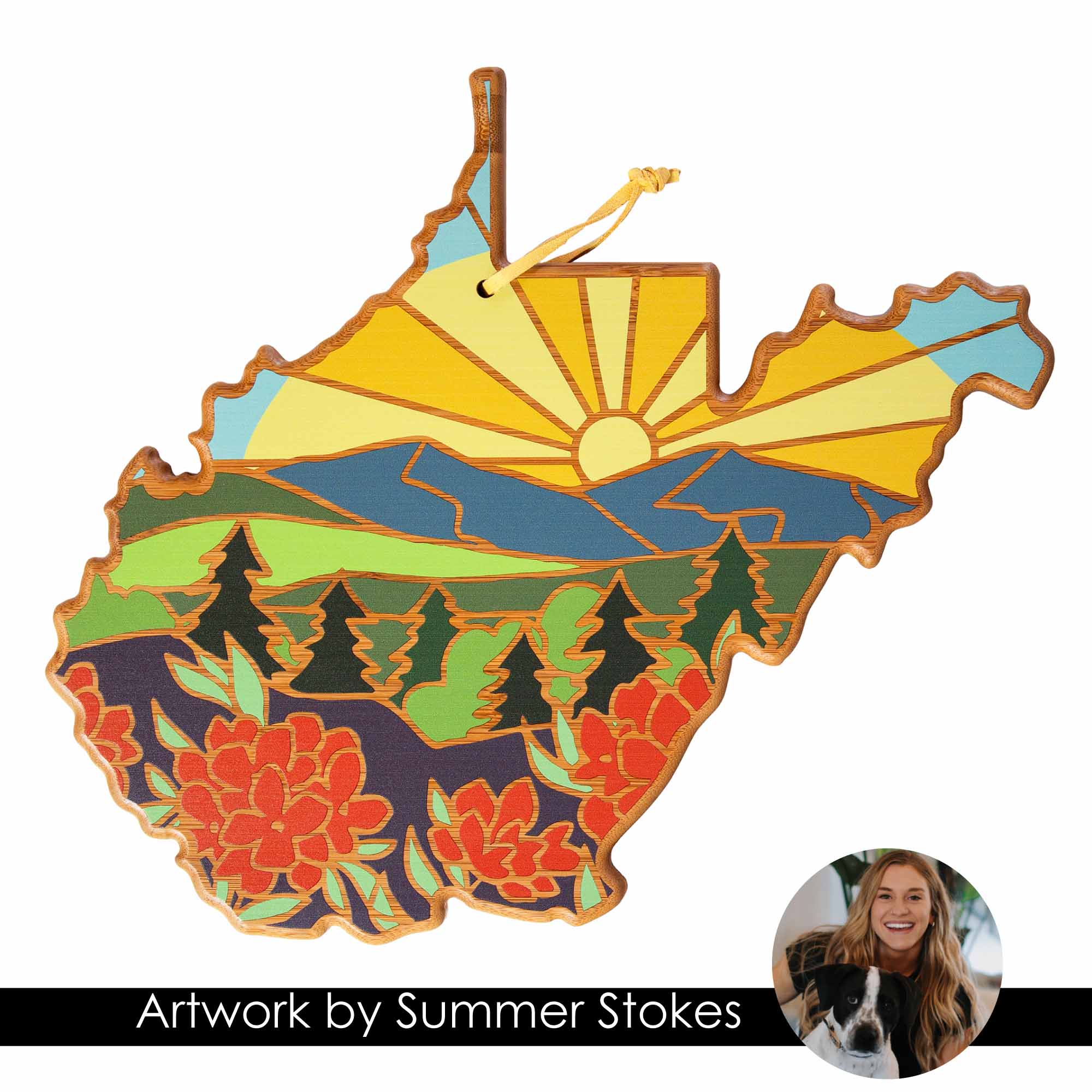 totally-bamboo-west-virginia-cutting-board-with-artwork-by-summer-stokes-state-s image 7