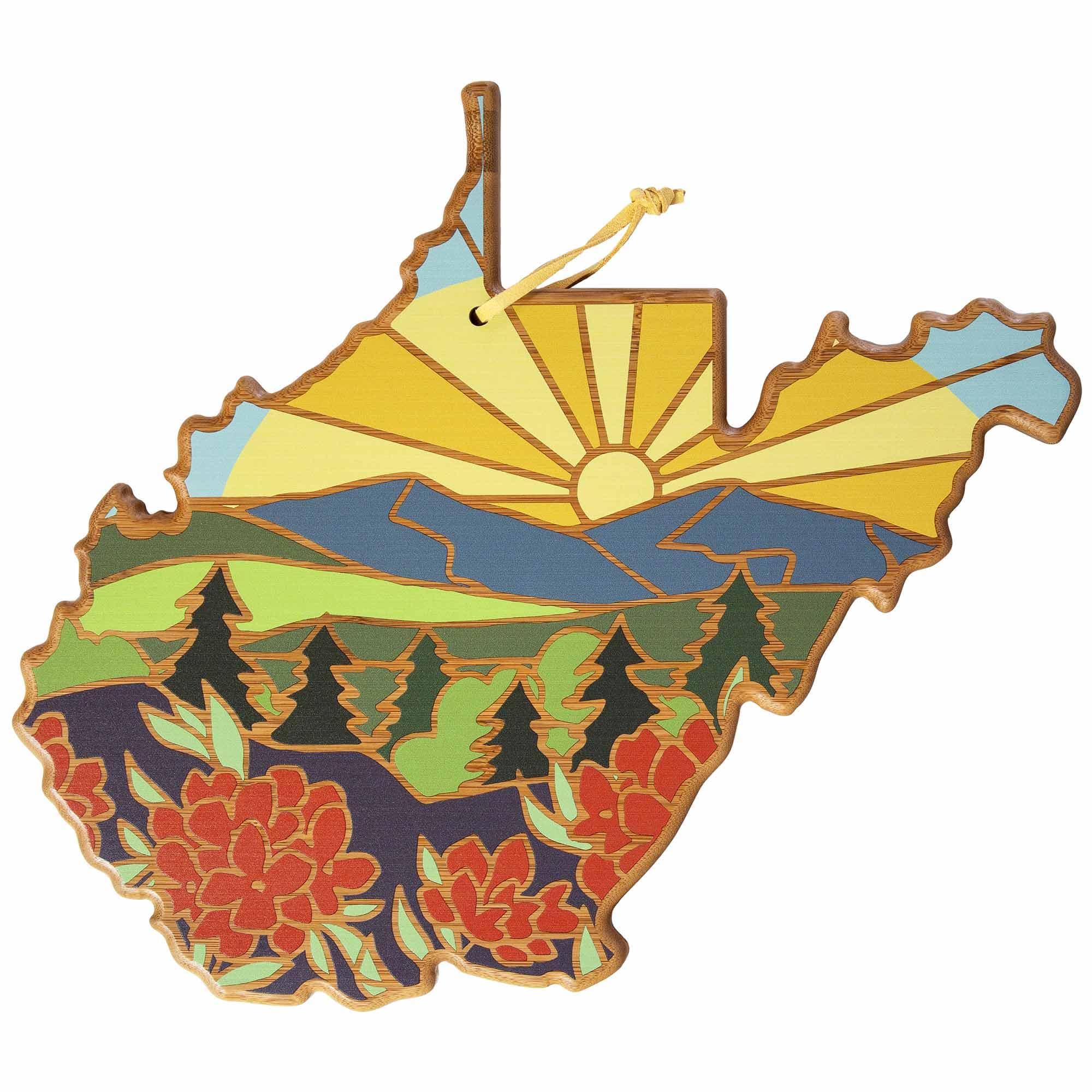 totally-bamboo-west-virginia-cutting-board-with-artwork-by-summer-stokes-state-s image 1