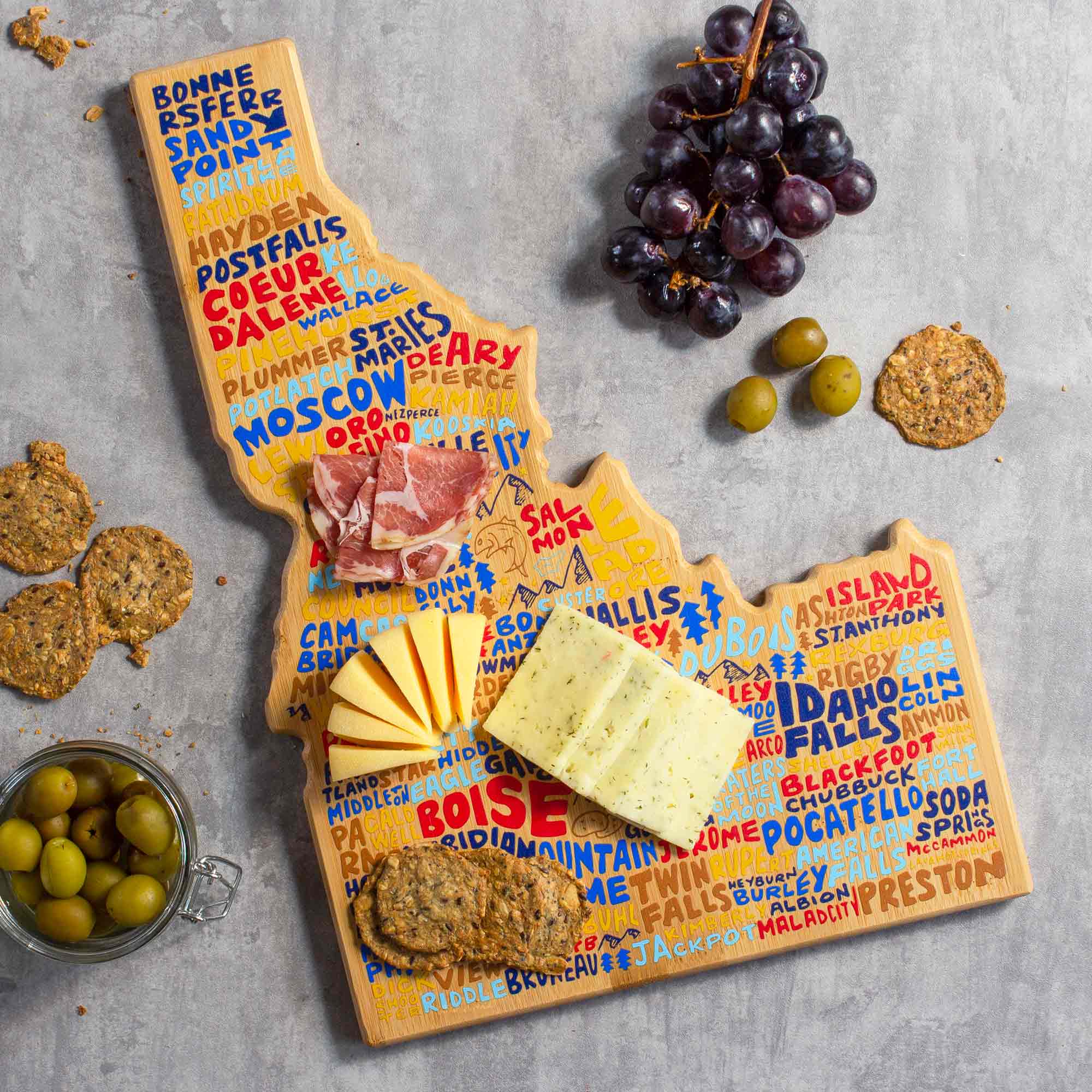 totally-bamboo-idaho-cutting-board-with-artwork-by-wander-on-words image 2