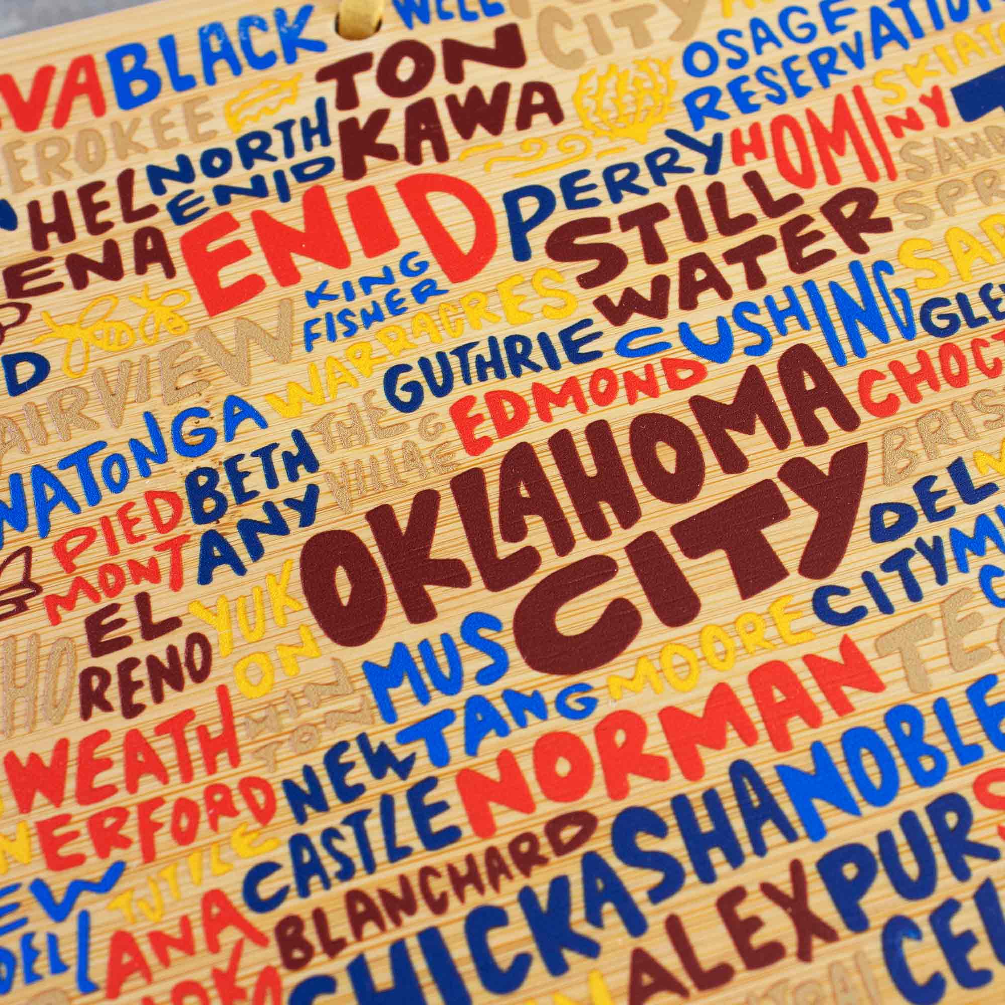 totally-bamboo-oklahoma-state-shaped-cutting-board-with-wander-on-words-artwork image 6