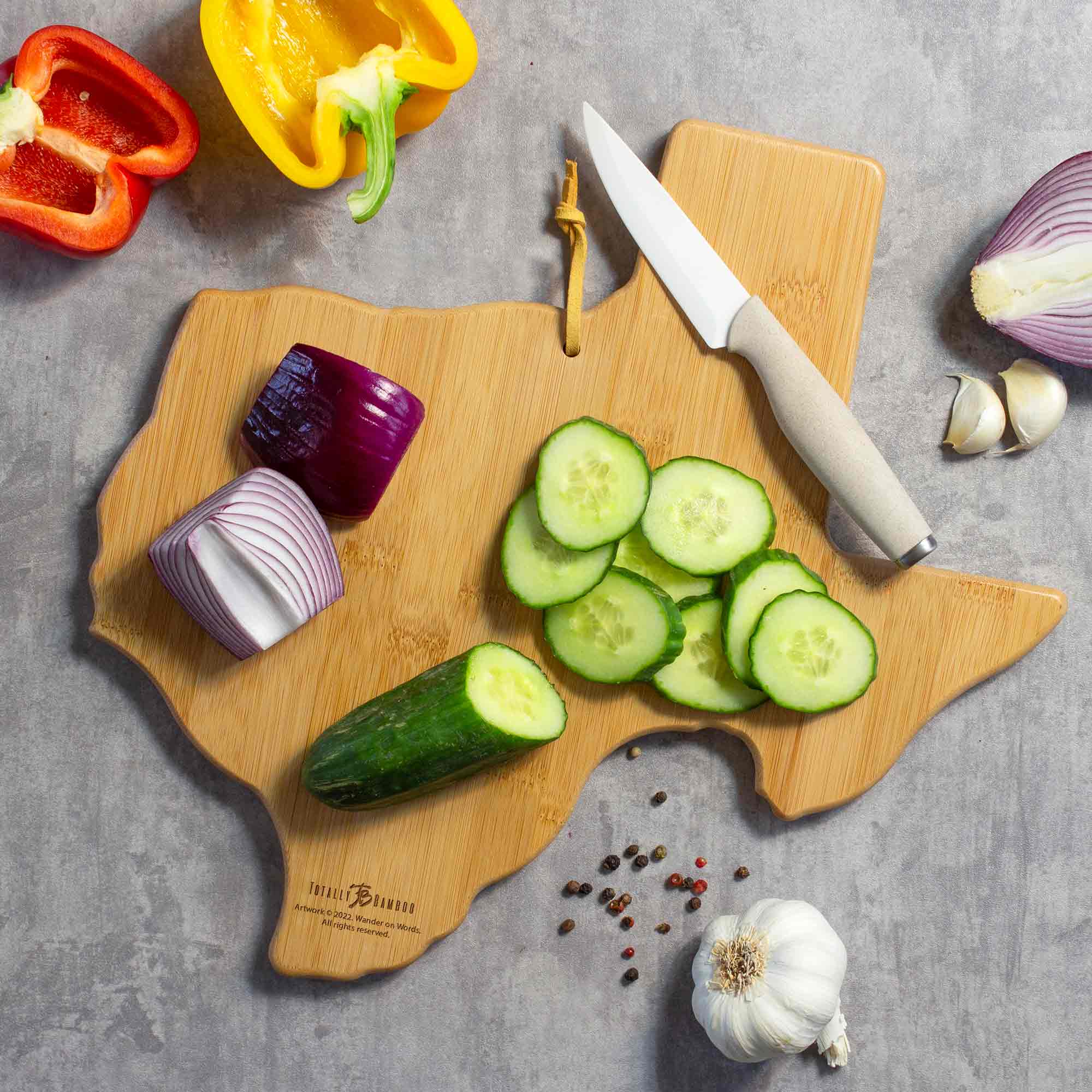 totally-bamboo-texas-cutting-board-with-artwork-by-wander-on-words image 5