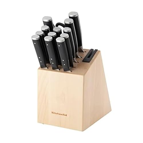 kitchenaid-gourmet-forged-14-piece-knife-block-set-birchwood-with-sharpener image 6
