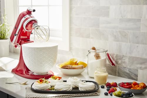 kitchenaid-5-quart-textured-ceramic-bowl-for-tilt-head-stand-mixers-white-mermai image 7