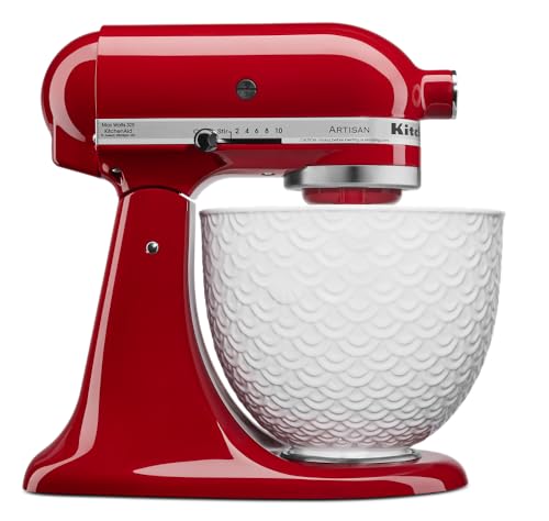 kitchenaid-5-quart-textured-ceramic-bowl-for-tilt-head-stand-mixers-white-mermai image 6