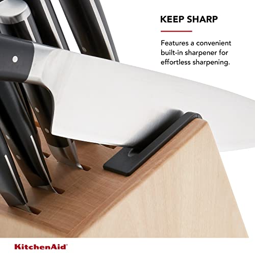 kitchenaid-gourmet-forged-14-piece-knife-block-set-birchwood-with-sharpener image 8