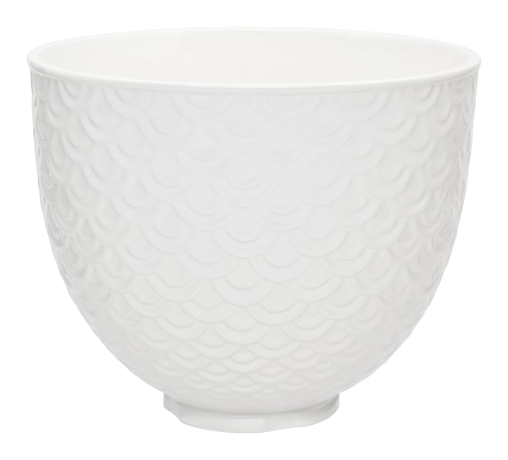 kitchenaid-5-quart-textured-ceramic-bowl-for-tilt-head-stand-mixers-white-mermai image 1