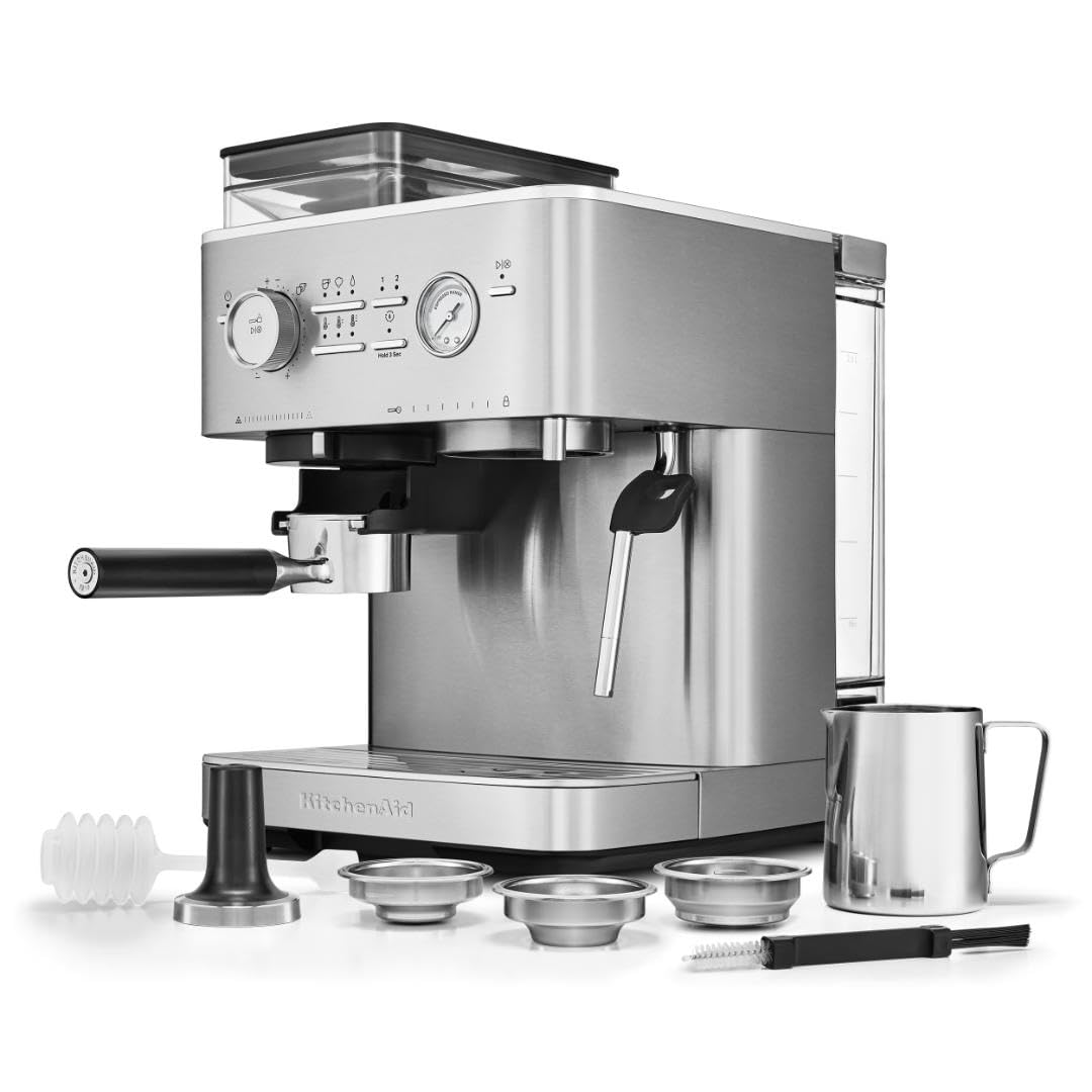 kitchenaid-semi-automatic-espresso-machine-with-burr-grinder-2-5l-kes6551sx-brus image 2