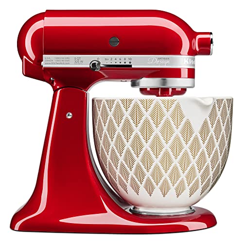 kitchenaid-5-quart-gold-conifer-ceramic-bowl-for-stand-mixer image 4