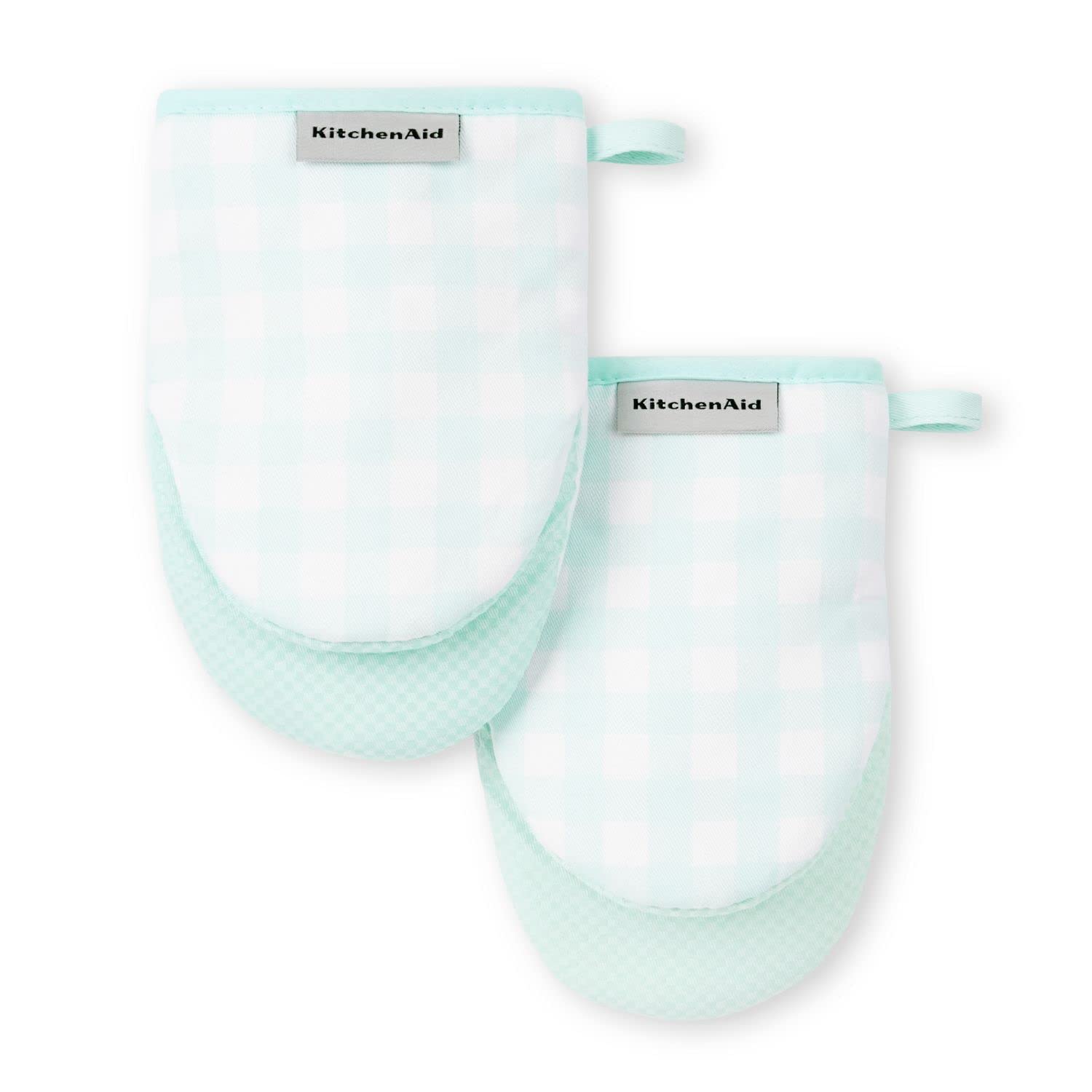 kitchenaid-gingham-mini-oven-mitt-2-pack-set-dried-rose-5-5-x8 image 7