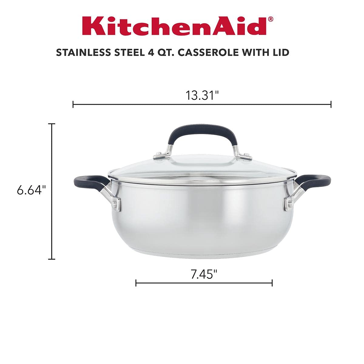 kitchenaid-71021-stainless-steel-casserole-with-lid-4-quart-brushed-stainless-st image 2