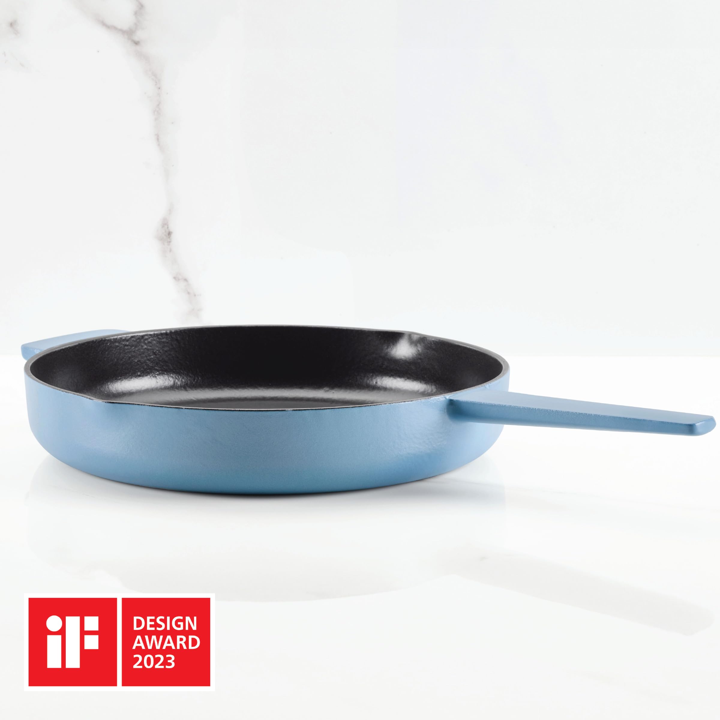 kitchenaid-enameled-cast-iron-frying-pan-skillet-with-helper-handle-and-pour-spo image 3