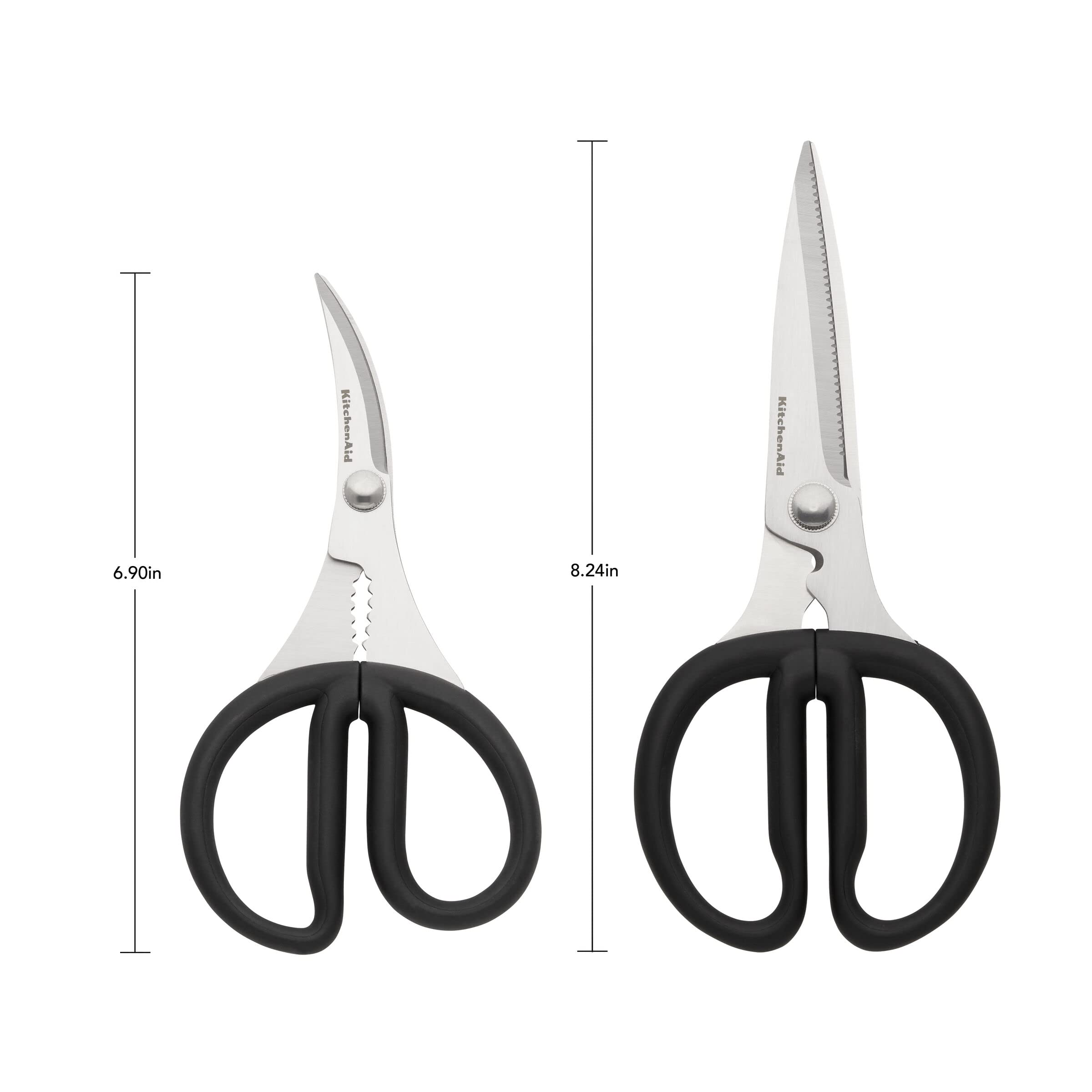 kitchenaid-stainless-steel-set-of-2-all-purpose-and-seafood-shears-with-soft-tou image 2