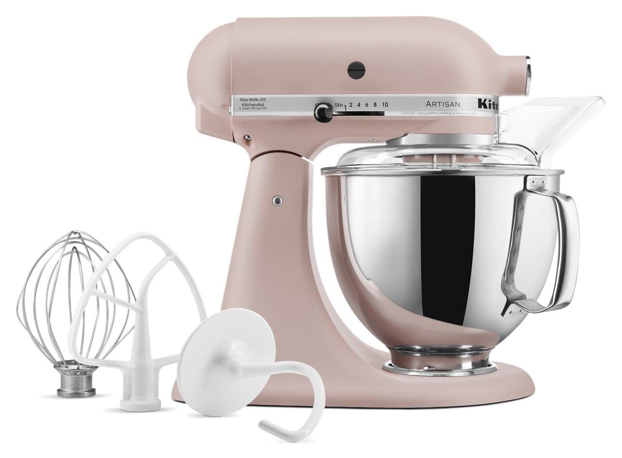 kitchenaid-artisan-series-5-quart-tilt-head-stand-mixer-ksm150ps-feather-pink image 5