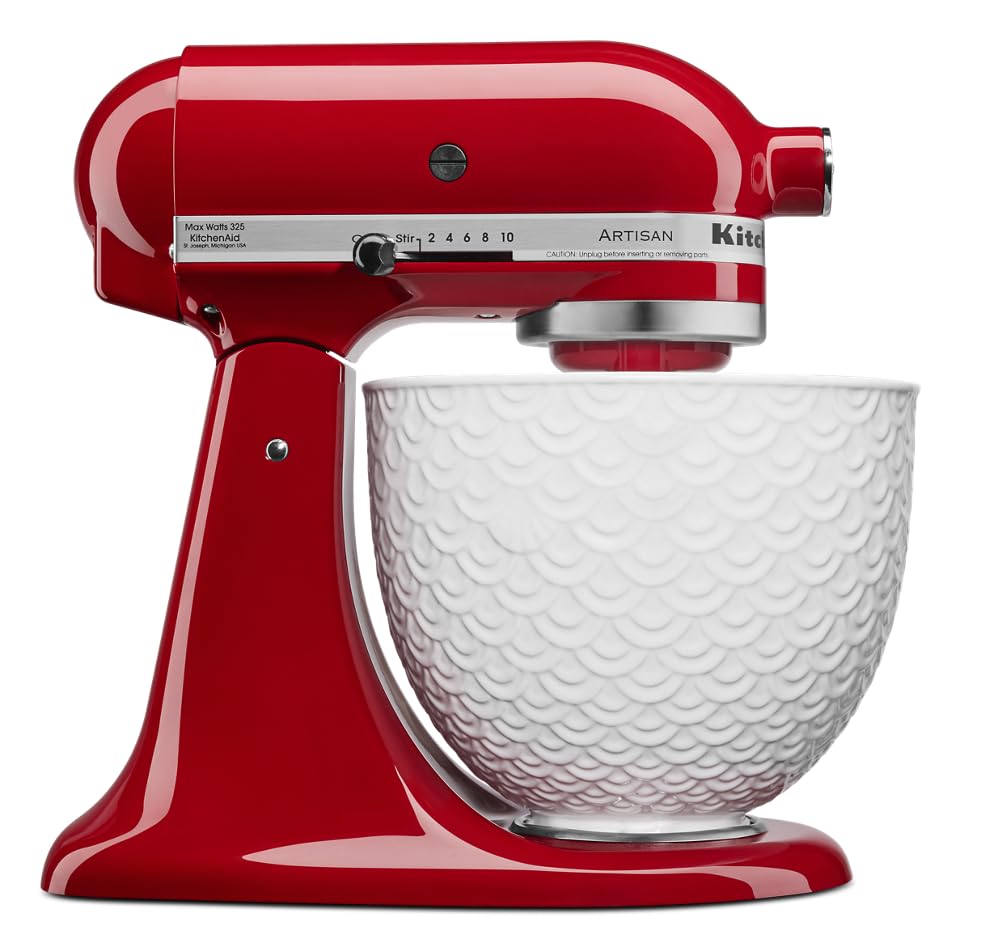 kitchenaid-5-quart-textured-ceramic-bowl-for-tilt-head-stand-mixers-white-mermai image 2