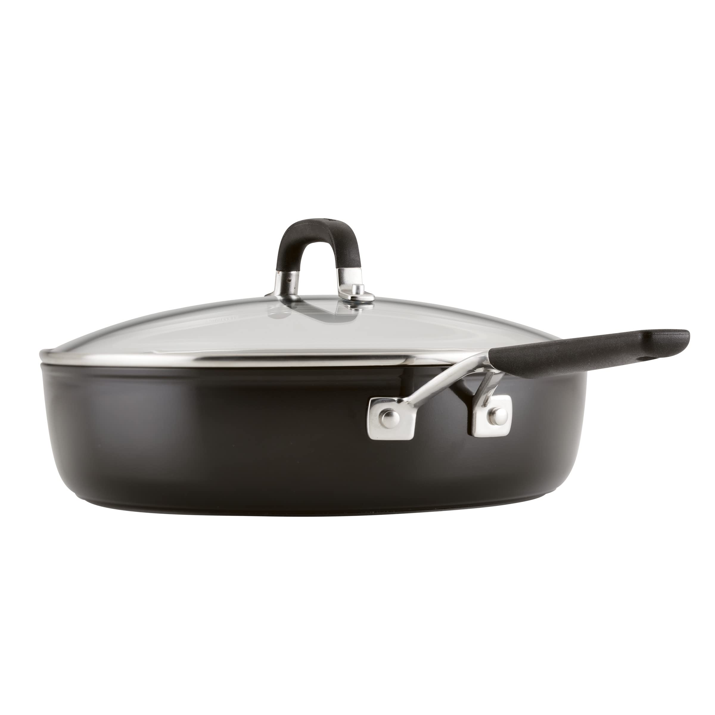 kitchenaid-hard-anodized-nonstick-saute-pan-with-tempered-glass-lid-silicone-gri image 2