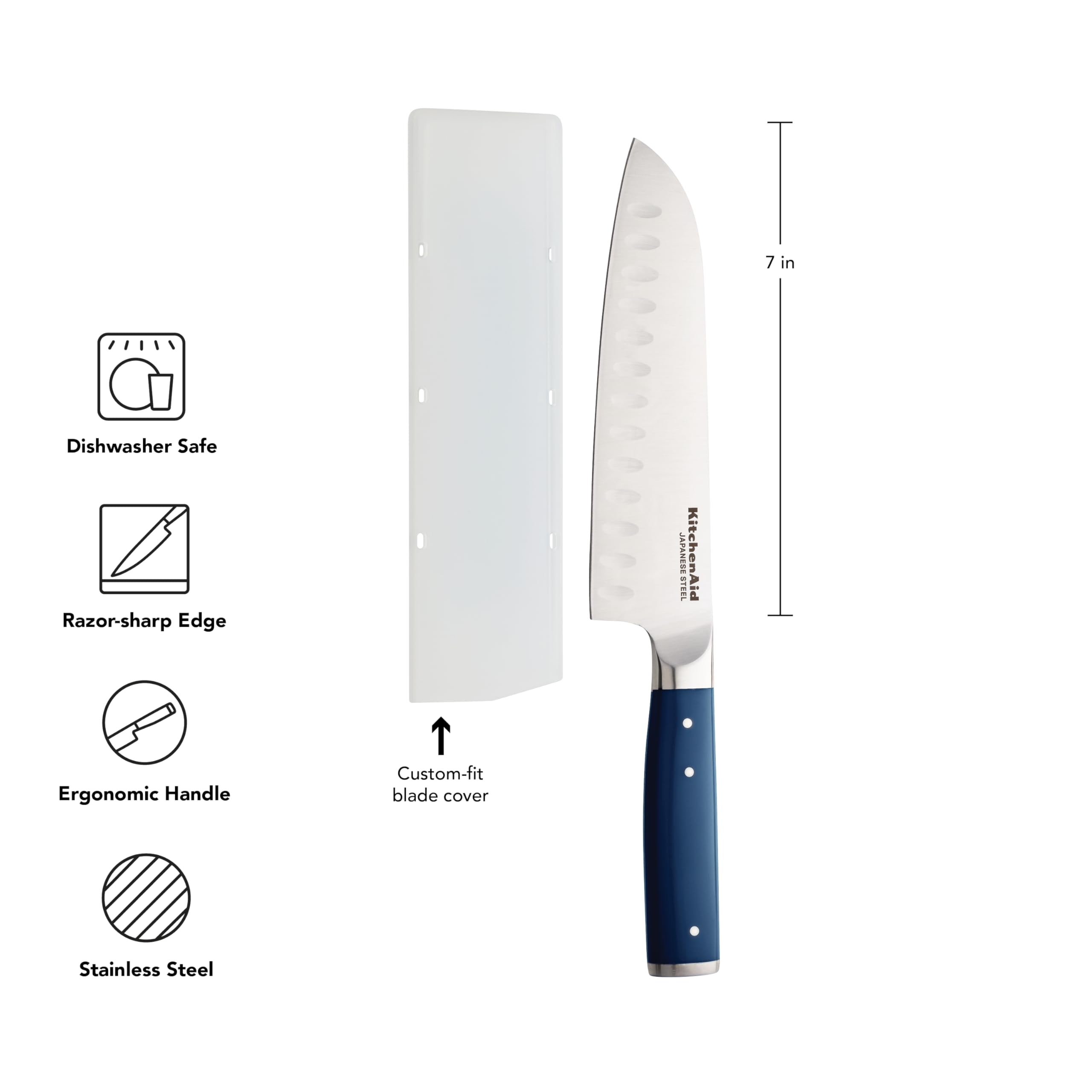 kitchenaid-gourmet-forged-santoku-knife-7-with-custom-fit-cover-japanese-steel-i image 5