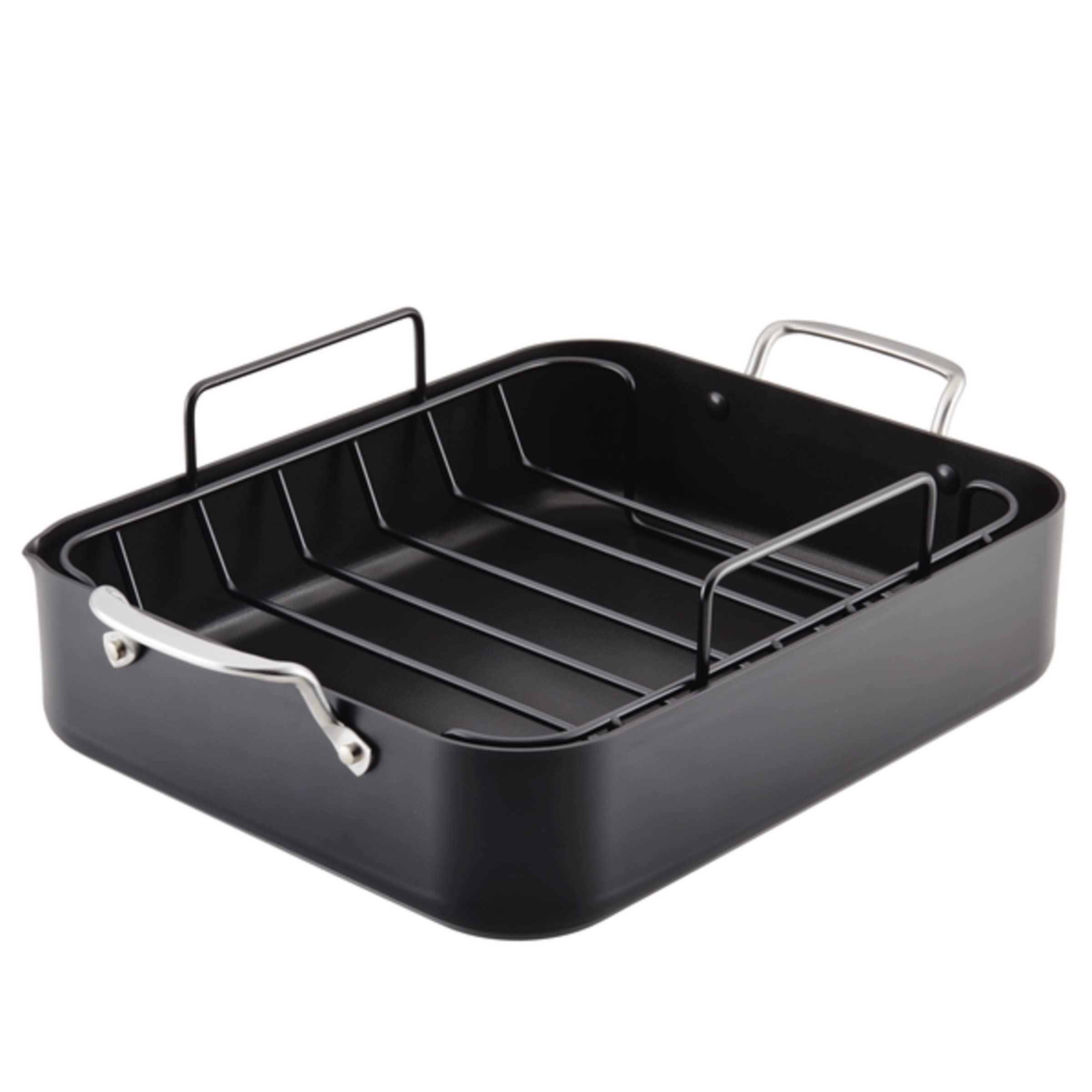 kitchenaid-hard-anodized-roaster-roasting-pan-with-rack-13-inch-x-15-75-inch-mat image 1