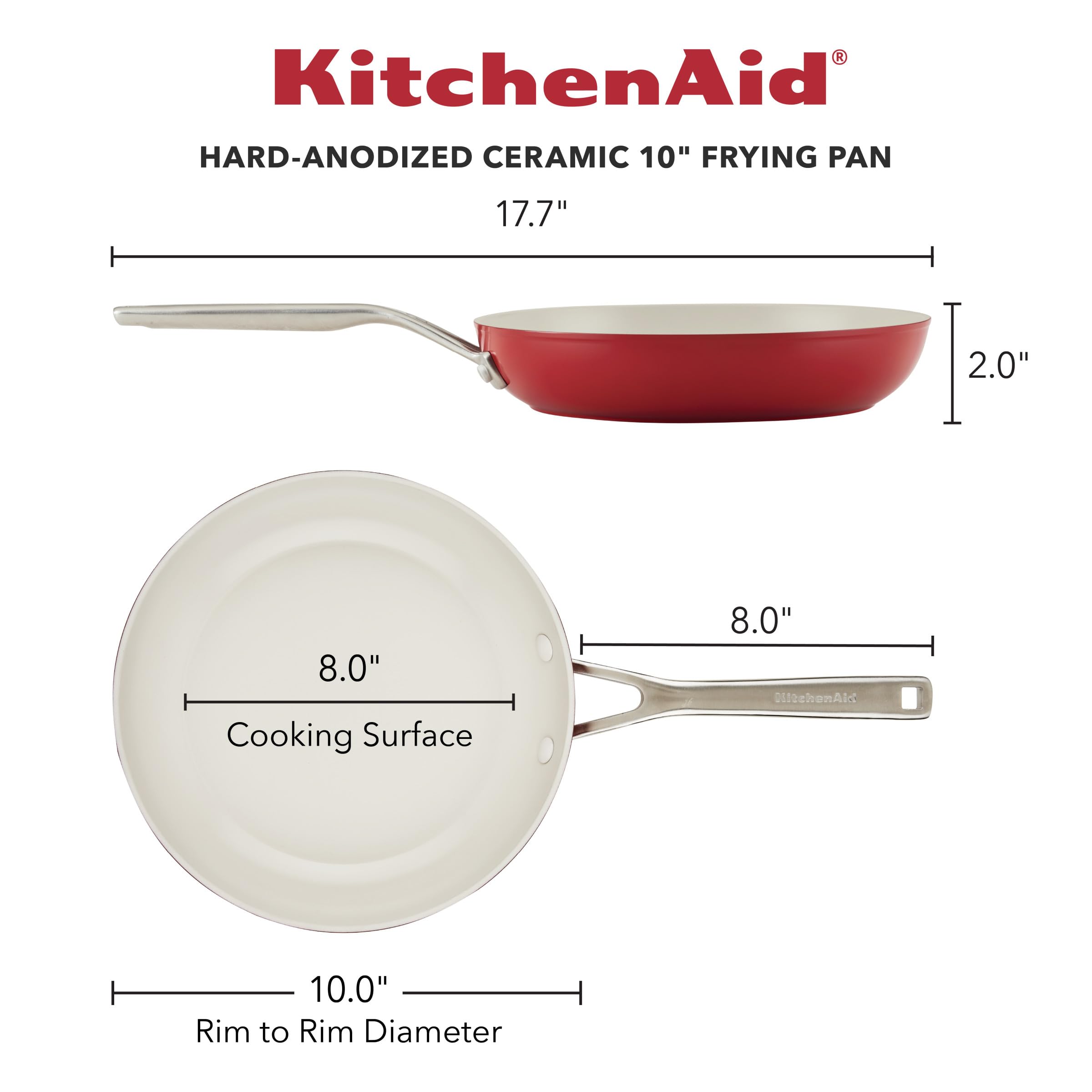 kitchenaid-hard-anodized-ceramic-nonstick-frying-pan-skillet-10-inch-empire-red image 2