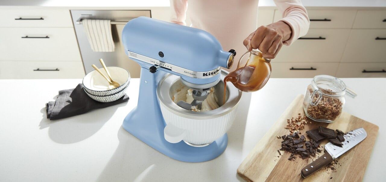kitchenaid-ice-cream-maker-attachment-for-stand-mixer-2-quart-ksmicm-white image 4