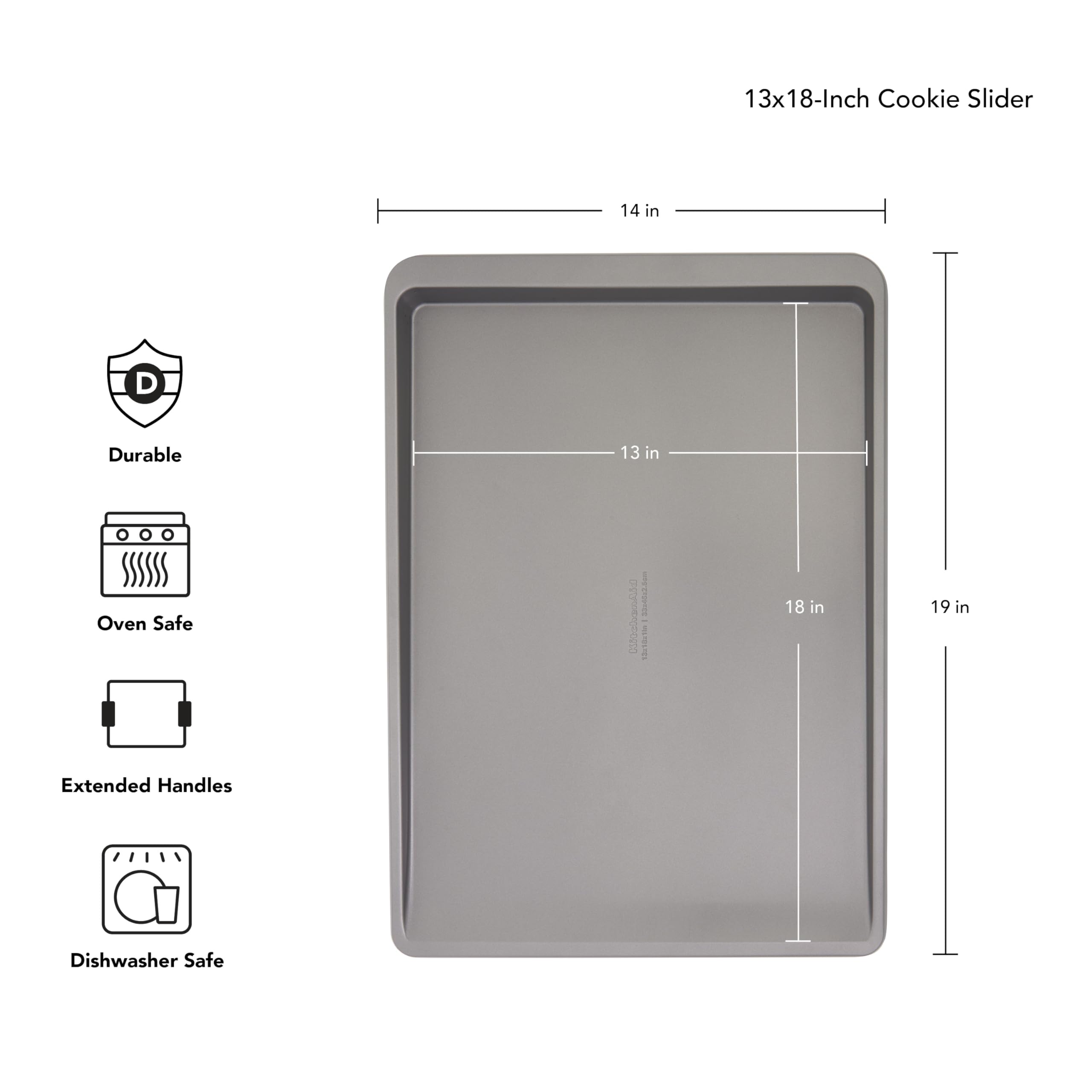 kitchenaid-13x18-nonstick-aluminized-steel-cookie-slider-contour-silver image 2