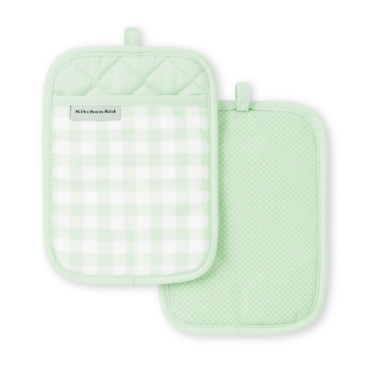 kitchenaid-gingham-pot-holder-2-pack-set-passion-red-7-x10 image 7