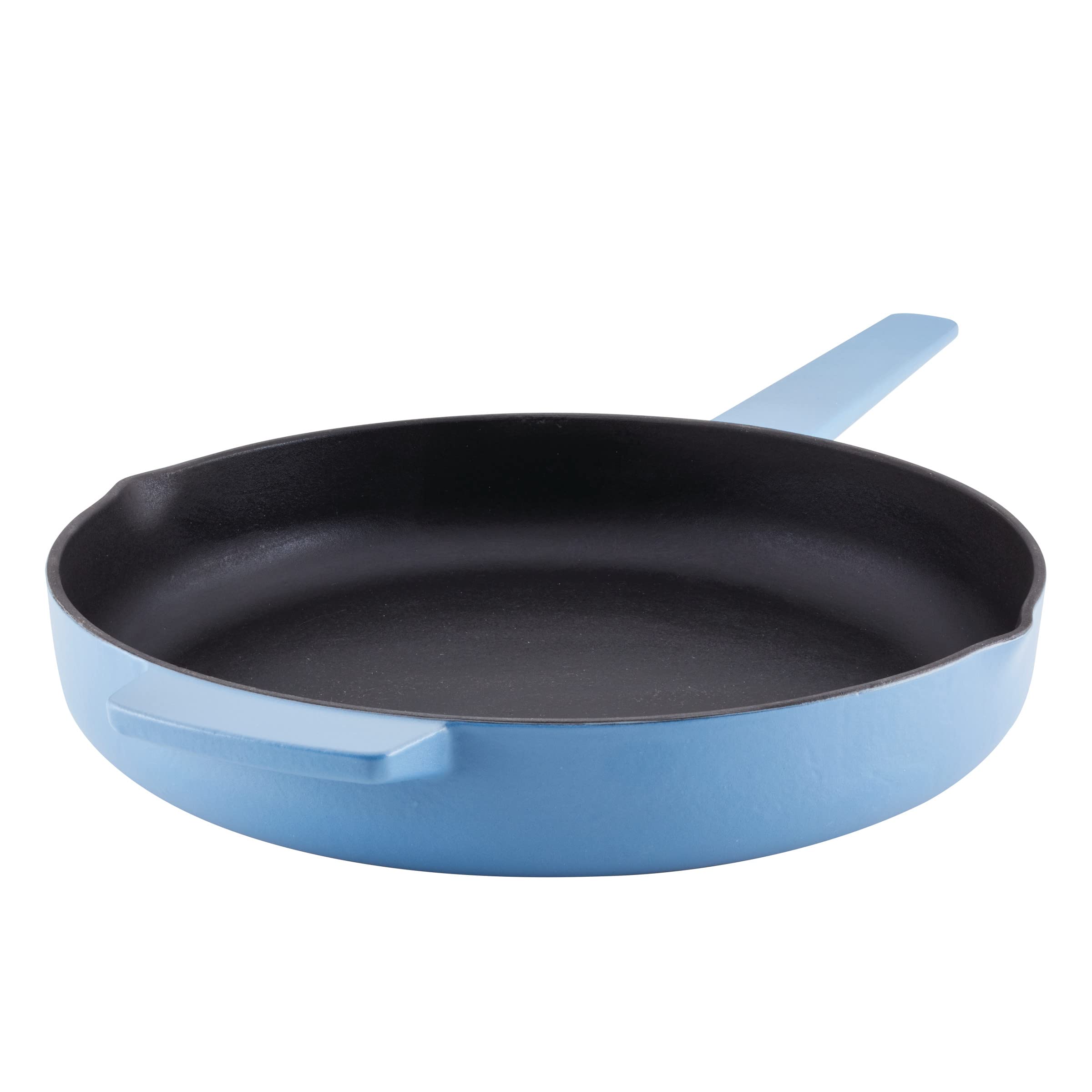 kitchenaid-enameled-cast-iron-frying-pan-skillet-with-helper-handle-and-pour-spo image 1